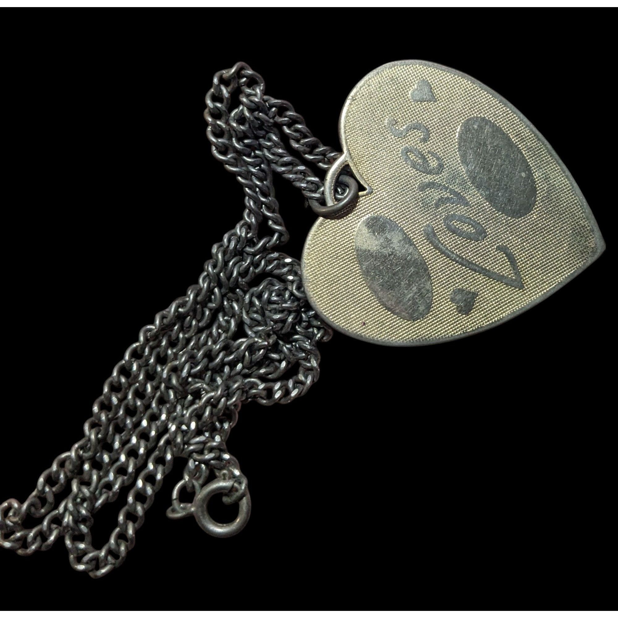 Other Vintage Engravable Heart Shaped Loves Gold Tone Pendant Neck Size ONE SIZE - 4 Thumbnail