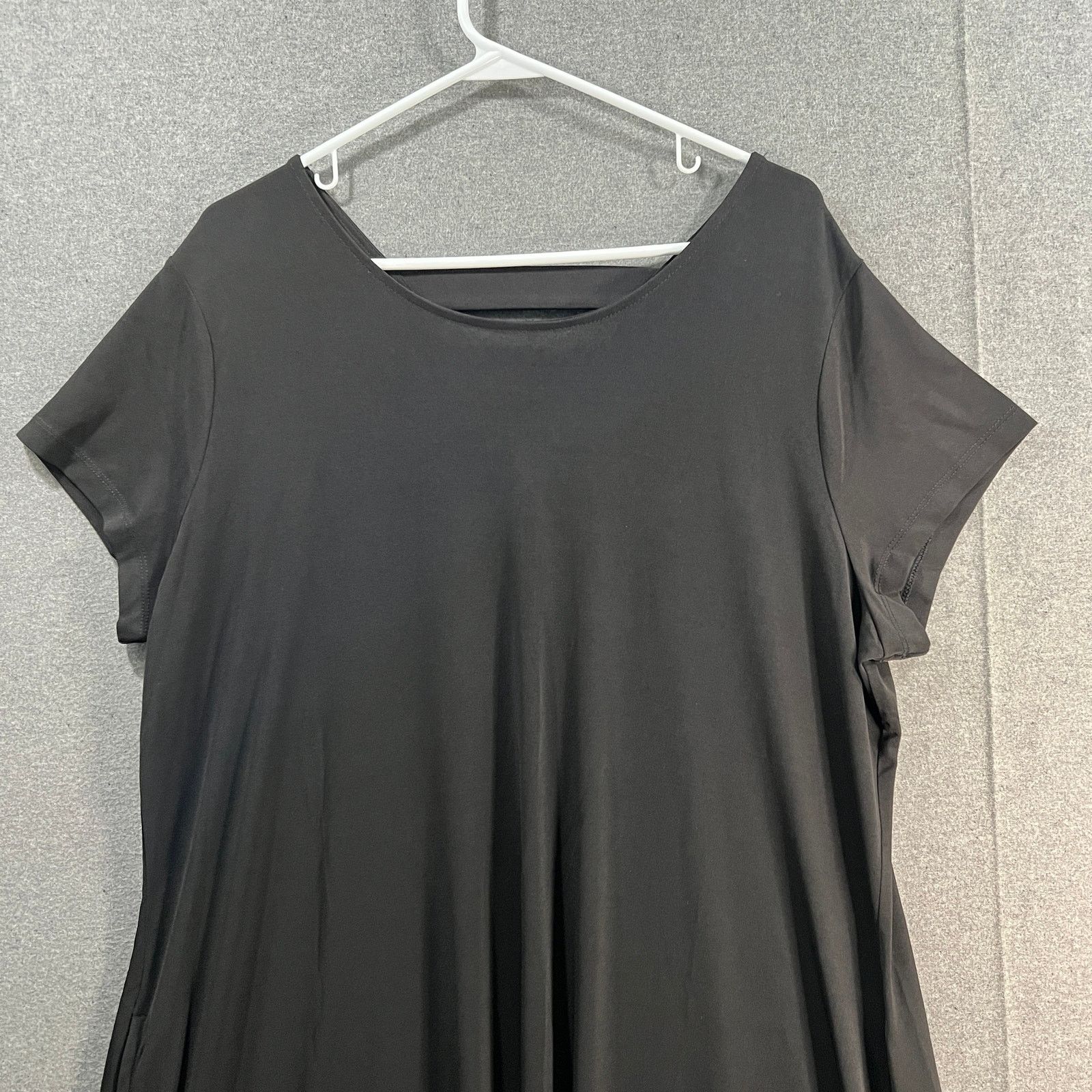 Other Susen Graver Liquid Knit Cap Sleeve Dress Black X-Large Size XL / US 12-14 / IT 48-50 - 6 Thumbnail