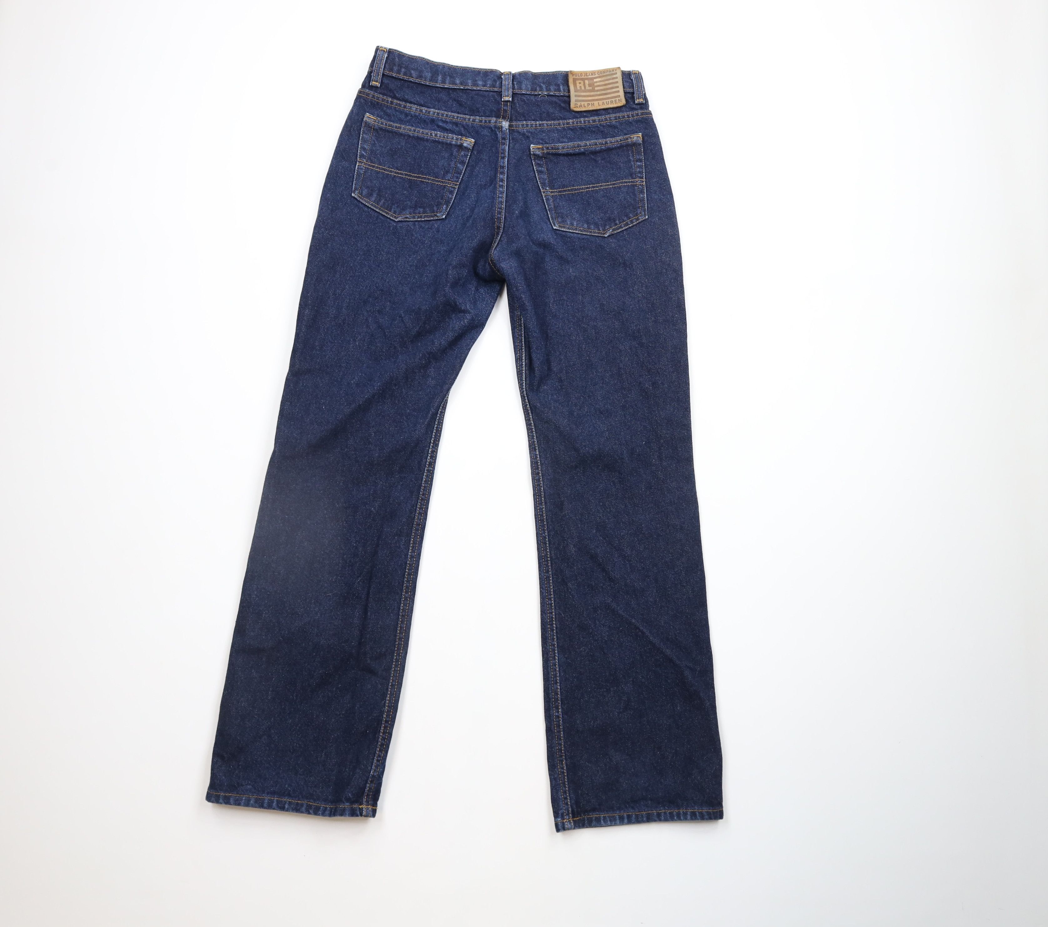 Ralph Lauren × Vintage Vintage 90s Ralph Lauren Bootcut Denim Jeans Indigo Blue Size 28" / US 6 / IT 42 - 8 Thumbnail