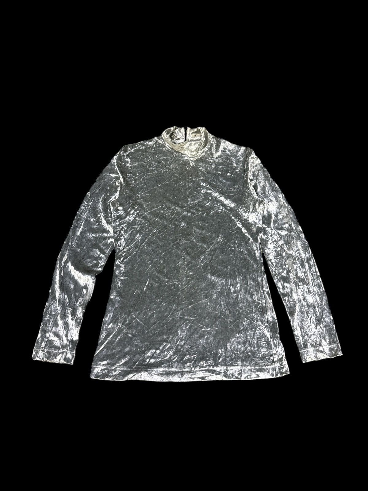 Tokio Kumagai × Vintage TOKIO KUMAGAI VELVET SILVER LONG SLEEVE TURTLENECK SHIRT Size US M / EU 48-50 / 2 - 1 Thumbnail