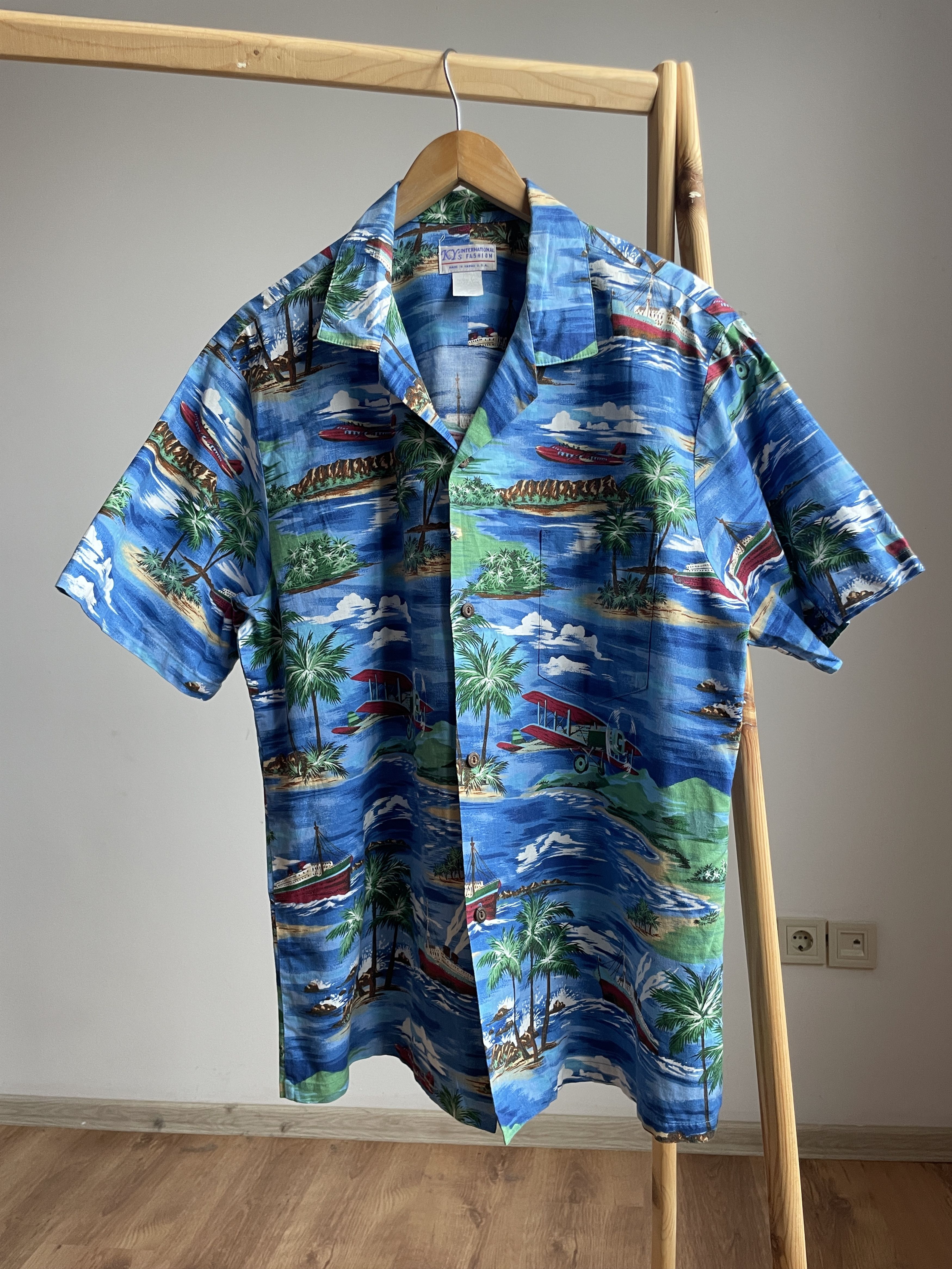 Vintage Ky's International Fashion Vintage 90's USA Hawaiian Shirt Size US XL / EU 56 / 4 - 1 Thumbnail