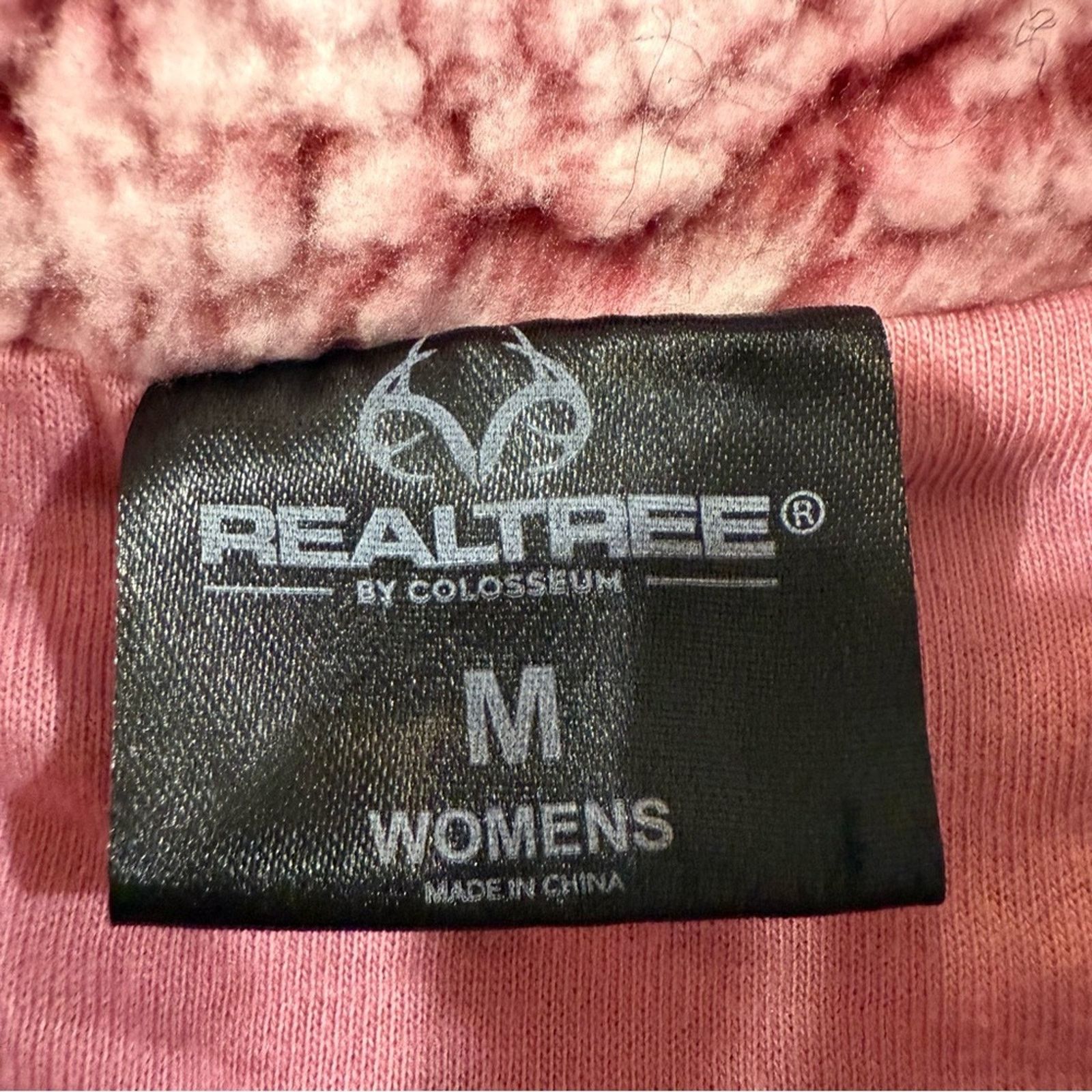 Realtree Real Tree Full Zip Sherpa Vest Women’s Medium Pink Camo Trim Size M / US 6-8 / IT 42-44 - 4 Thumbnail
