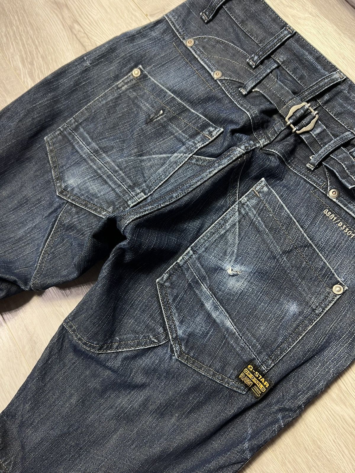 G-Star × Vintage Vintage G-Star RAW RSRD Multi Pocket Worn Out Baggy Jeans Size US 30 / EU 46 - 14 Thumbnail