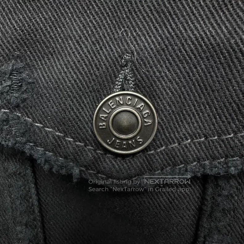 Balenciaga Balenciaga Sanskrit Mud-Dyed Destroyed Denim Jacket Size US L / EU 52-54 / 3 - 5 Thumbnail
