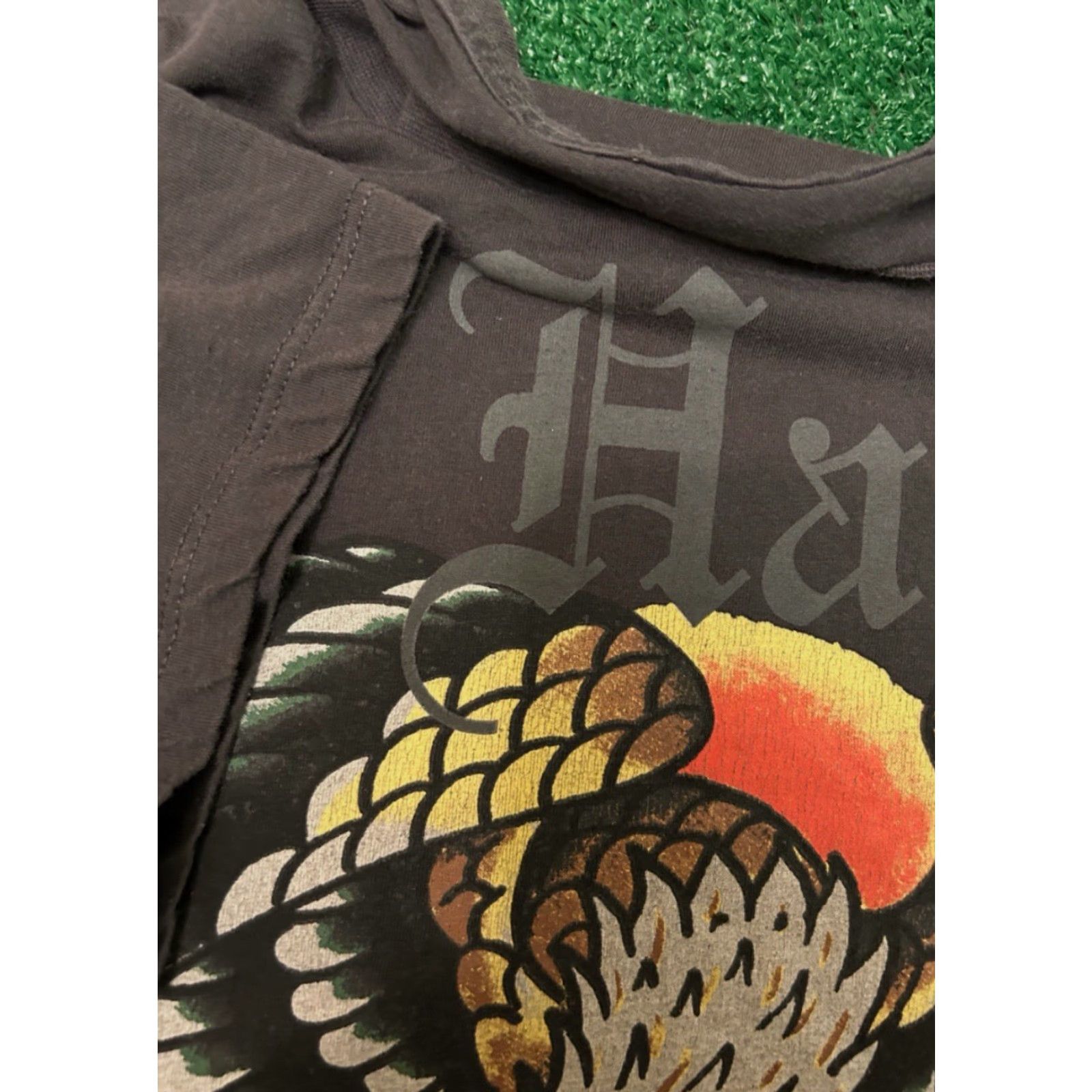Ed Hardy VINTAGE Ed Hardy Shirt Men's Small Gray T-Shirt Skull Wings Tattoo Retro Grunge Punk Y2K Hip Hop Vintage Grunge Mens S Size US S / EU 44-46 / 1 - 3 Thumbnail
