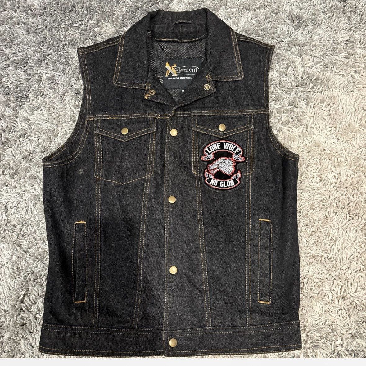 Xelement Denim Biker Jacket Size US M / EU 48-50 / 2 - 1 Thumbnail