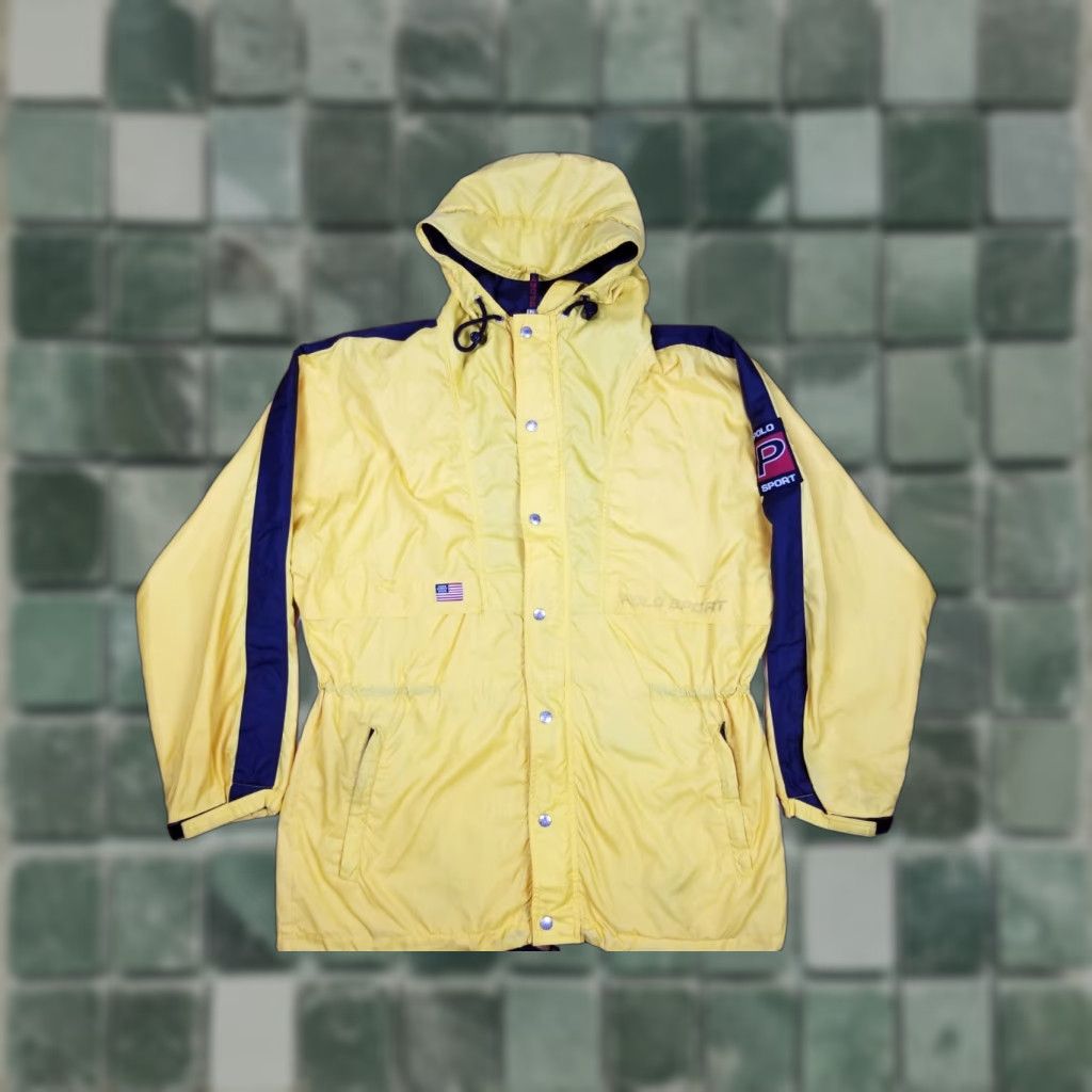 Ralph Lauren VINTAGE RALPH LAUREN POLO SPORT YELLOW WINDBREAKER JACKET SZ MEDIUM Jacket Mens Windbreaker 90s Polo Sport Yellow Vintage 90s Mens M Size US M / EU 48-50 / 2 - 1 Thumbnail