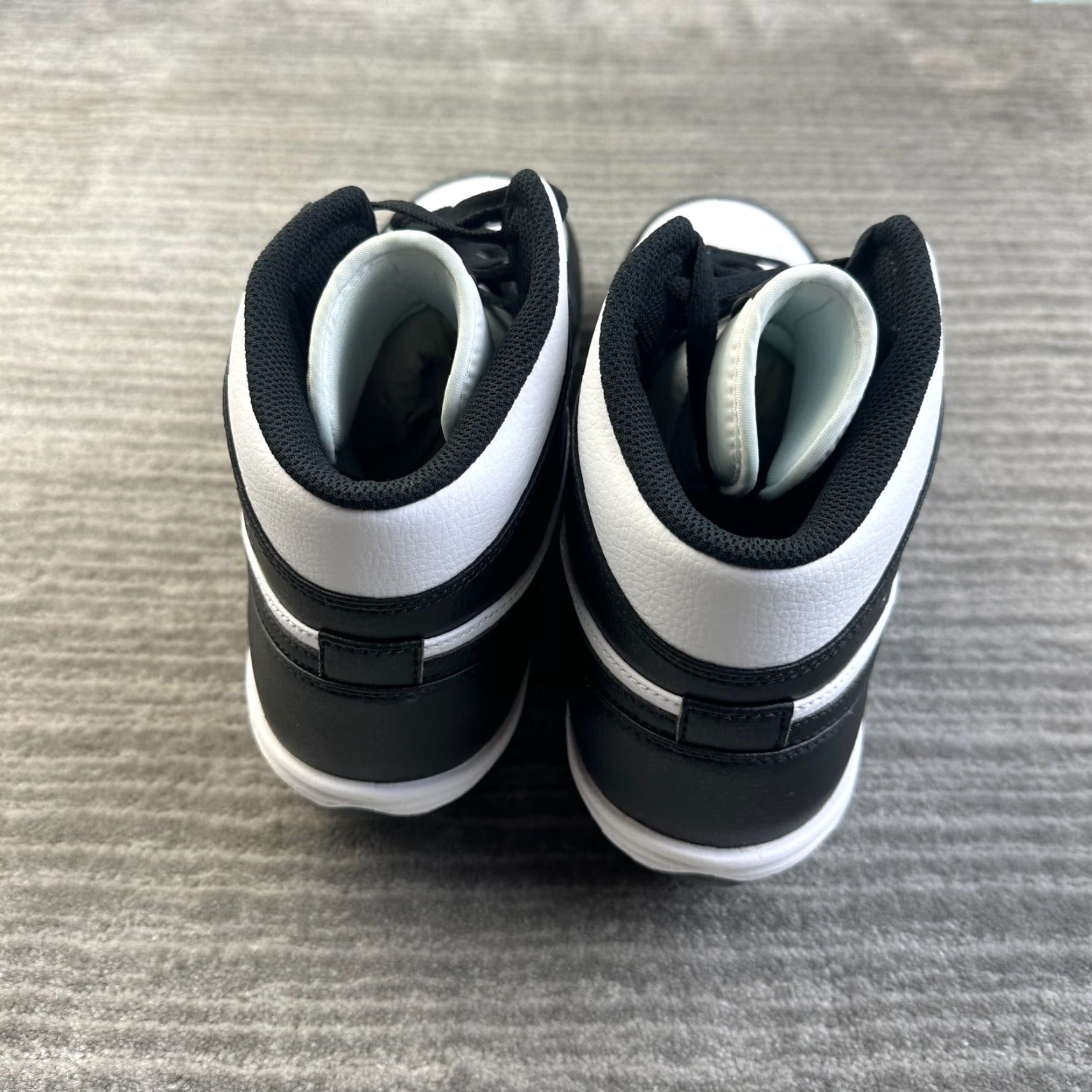 Nike Nike Air Jordan 1 Alpha Menace Mid Panda Men Size 12.5 FJ6805-100 Men Leather Mid Top Black Panda 90s? No, avoid. Size ONE SIZE - 5 Thumbnail