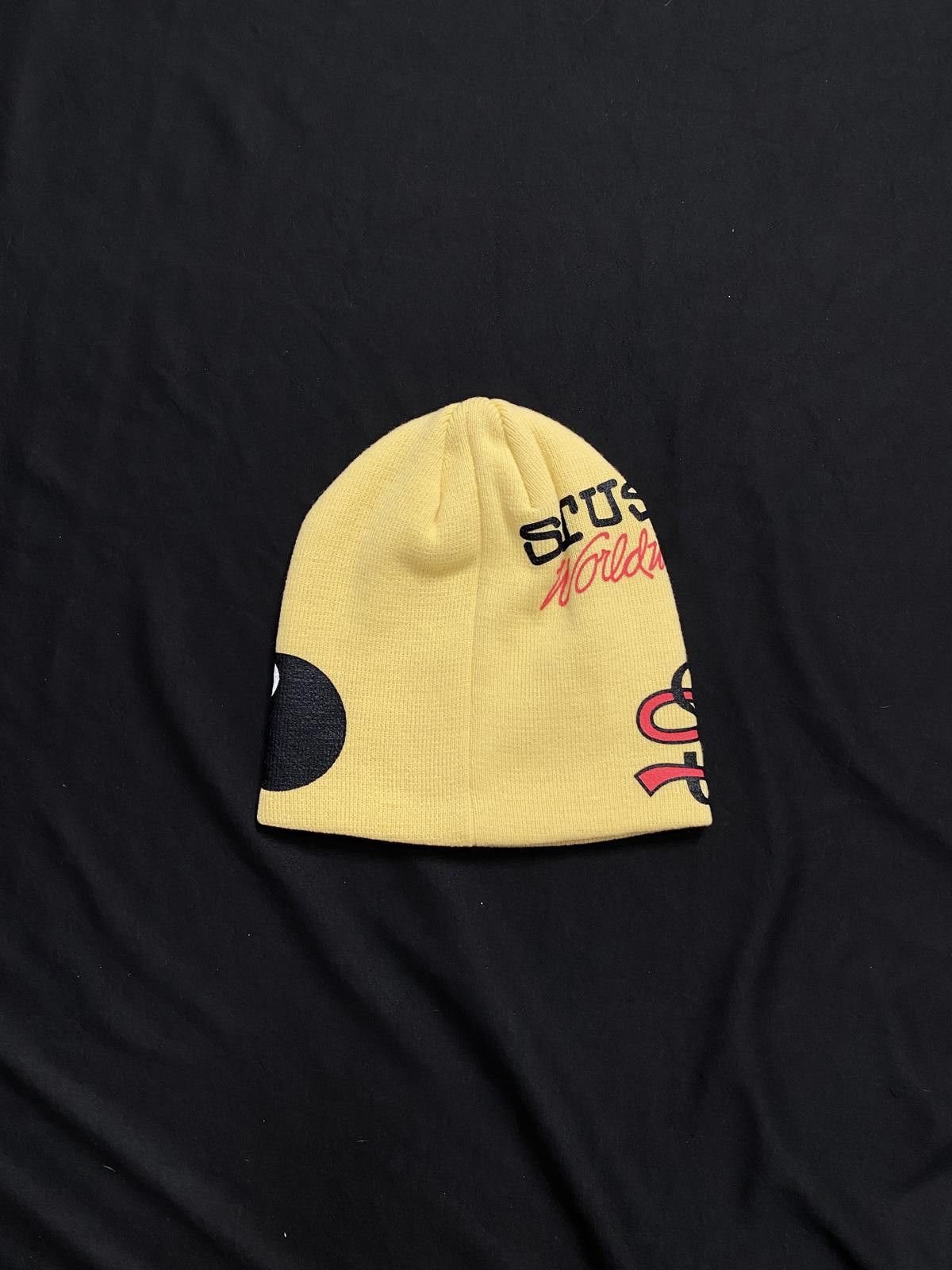 Stussy Rare Stussy Mixed Logo No Cuff Knit Skull Cap Yellow Beanie Size ONE SIZE - 1 Thumbnail