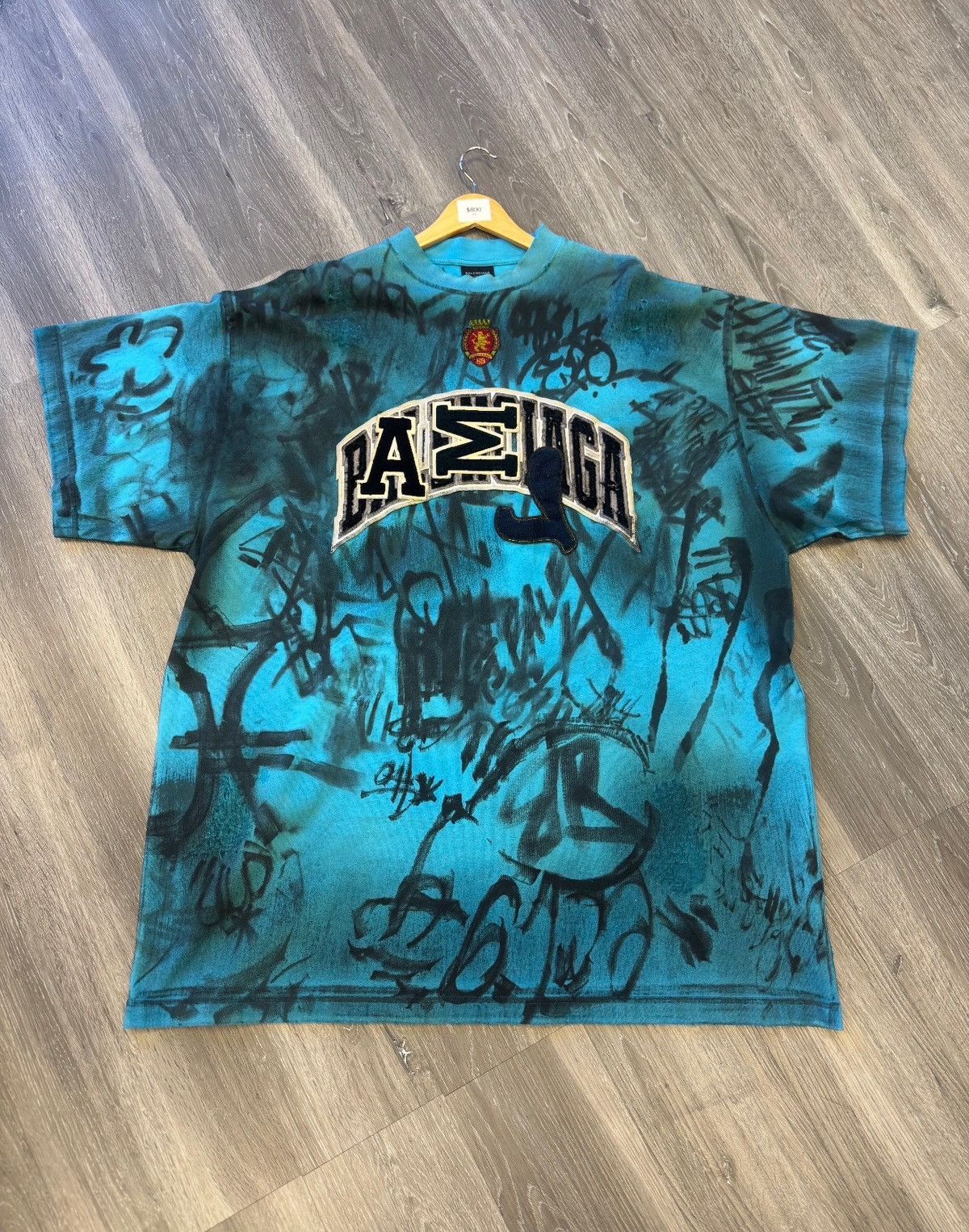Balenciaga Balenciaga Blue Skater Tee Size US XXL / EU 58 / 5 - 1 Thumbnail
