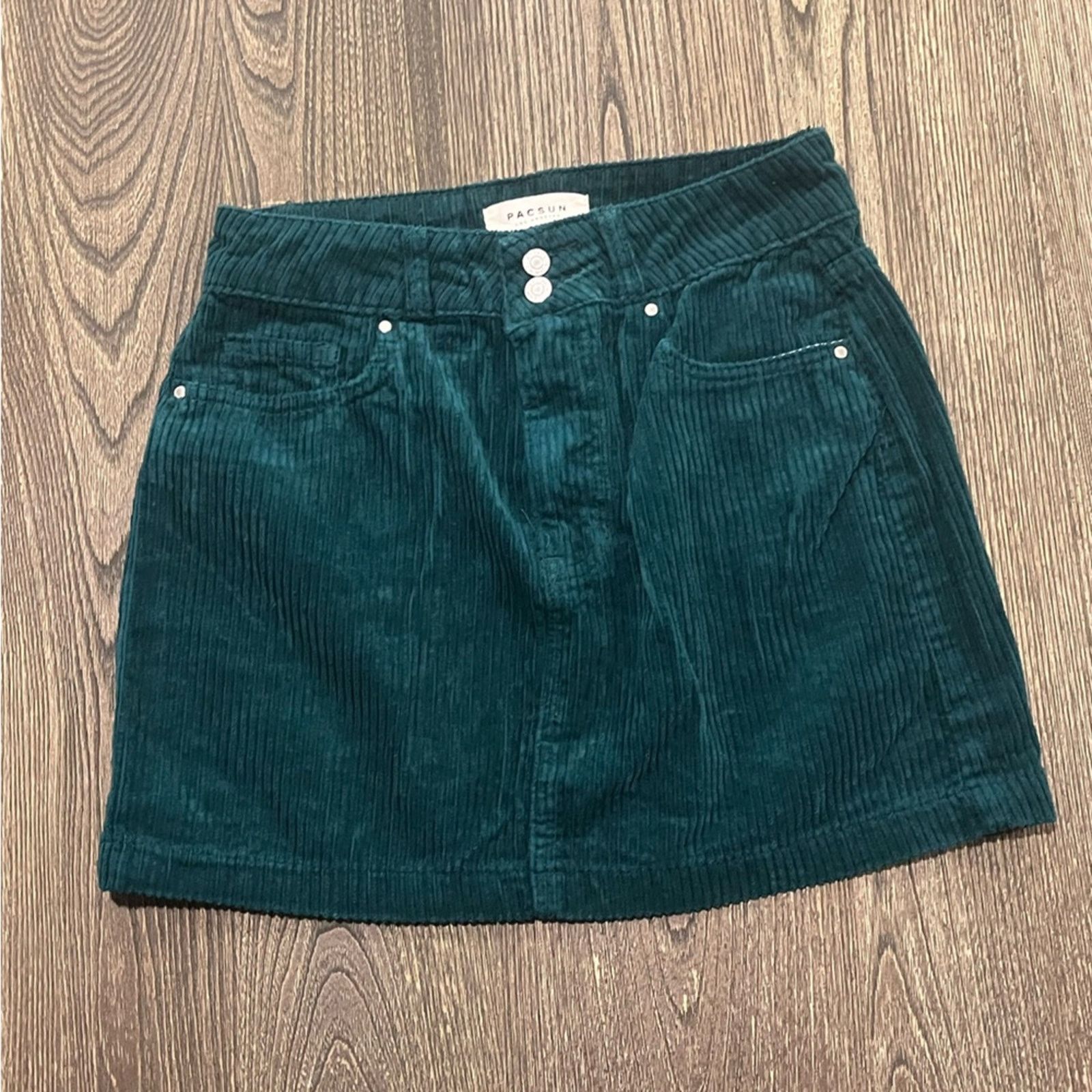 Pacsun PacSun Womens A-Line Corduroy Mini Skirt High Rise Cotton 26 Size 26" / US 2 / IT 38 - 1 Thumbnail