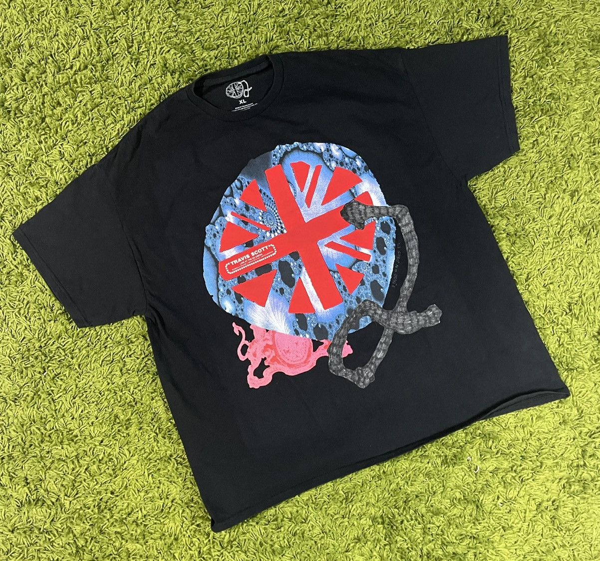 Travis Scott Travis Scott London Tour Union Jack tee size XL Size US XL / EU 56 / 4 - 1 Thumbnail