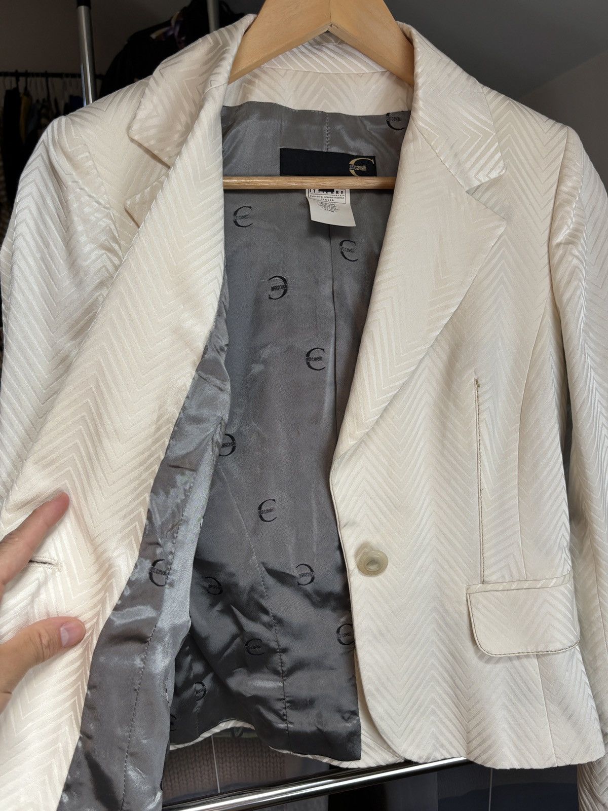 Just Cavalli Just Cavalli Luxury Blazer Jacket Vintage Designer Size S / US 4 / IT 40 - 4 Thumbnail