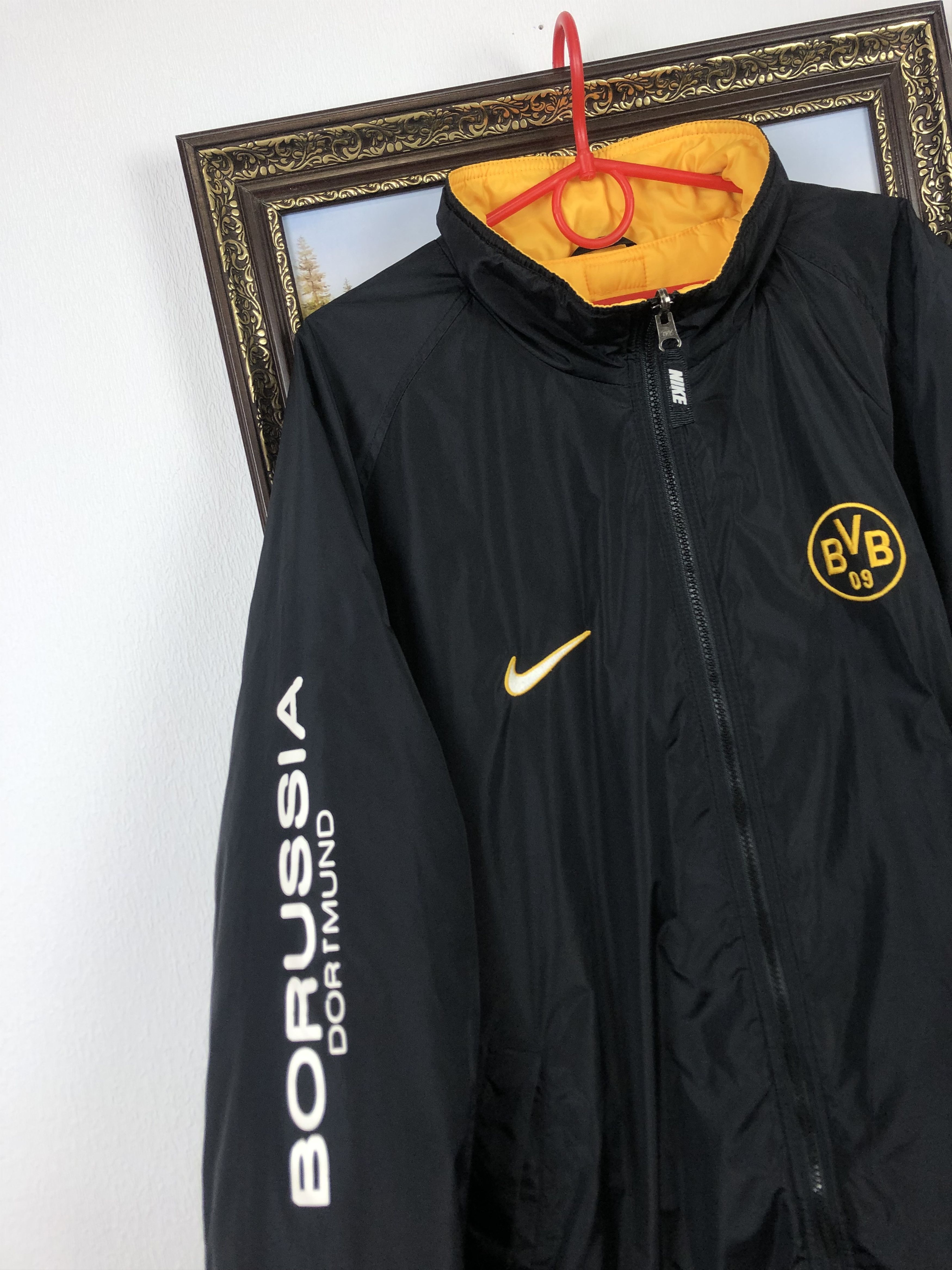 Nike Vintage Borussia Dortmund Football Warm Jacket Double Sided Size US XXL / EU 58 / 5 - 3 Thumbnail