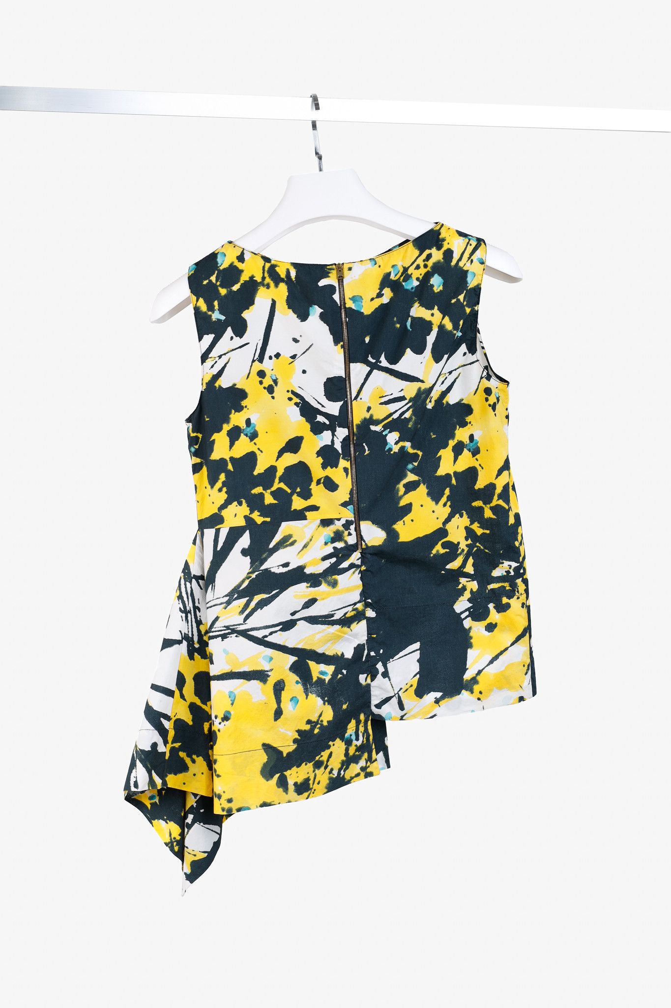 Marni Marni Abstract Yellow Flowers Sleeveless Blouse Size S / US 4 / IT 40 - 2 Thumbnail