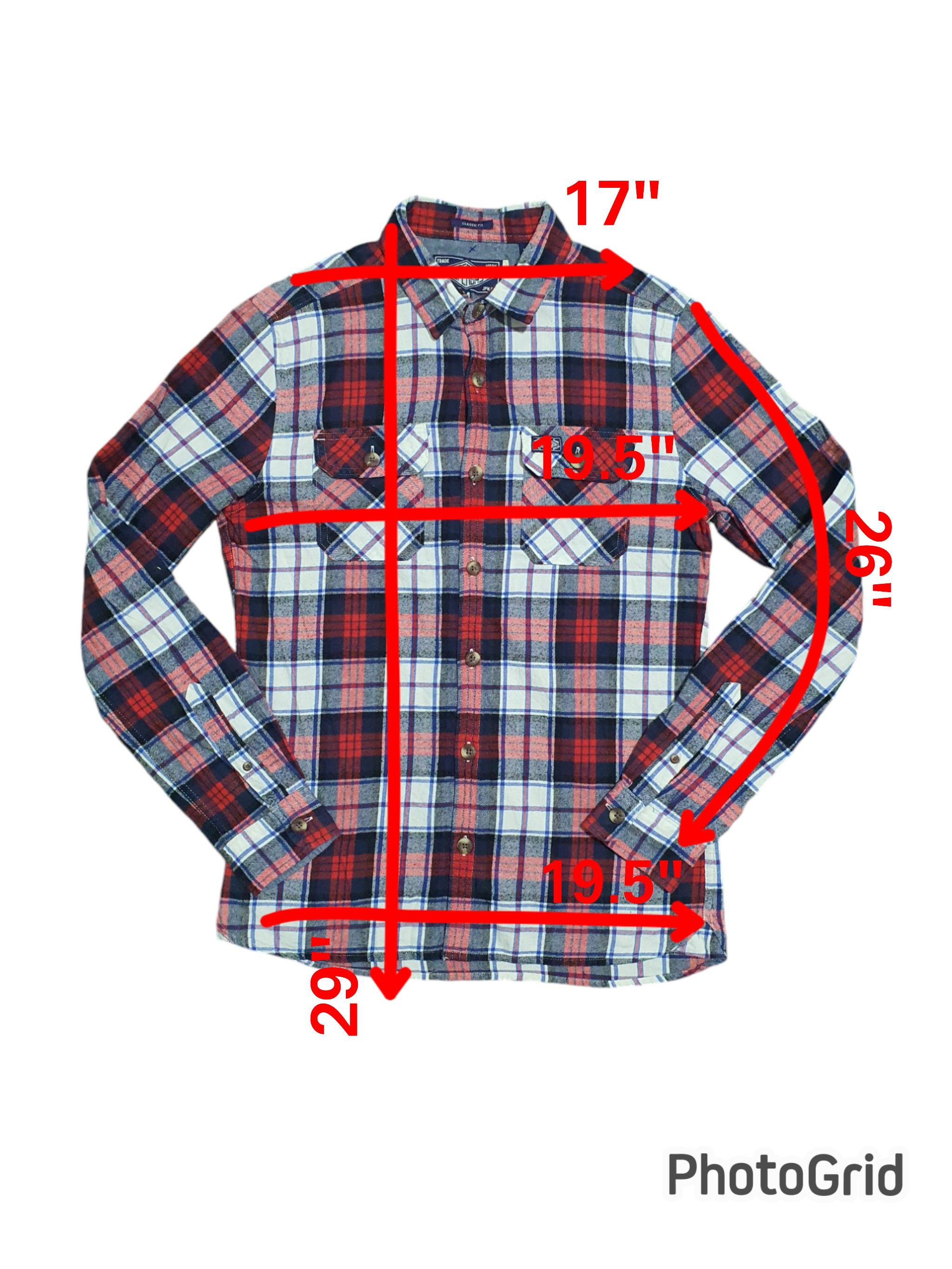 Japanese Brand × Superdry SUPERDRY 19.5/29 CHECKED RED WORK SHIRT Size US M / EU 48-50 / 2 - 10 Thumbnail