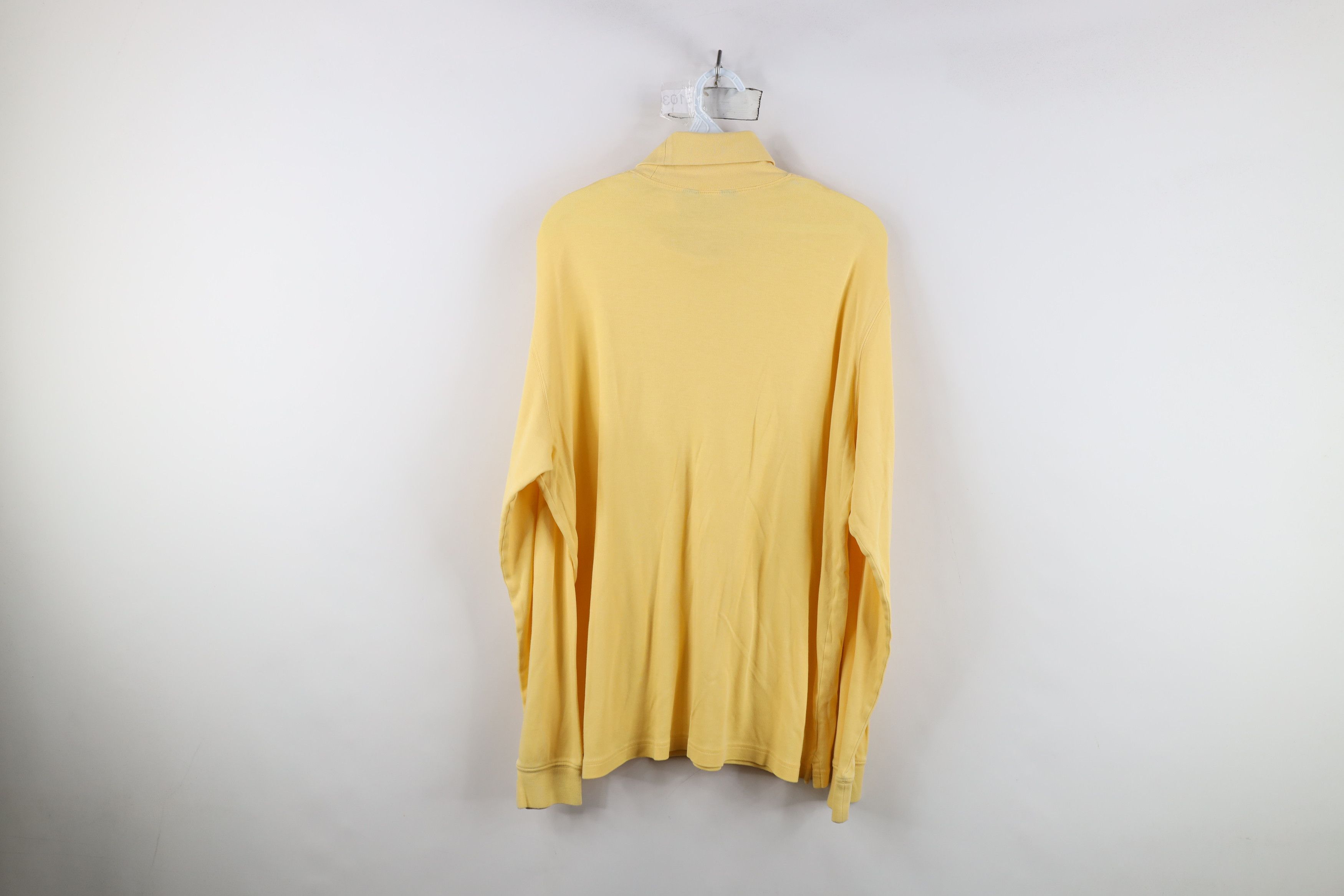 Brooks Brothers Vintage 90s Brook Brothers Turtleneck T-Shirt Yellow Cotton Size US L / EU 52-54 / 3 - 13 Thumbnail