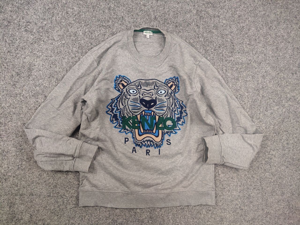 Kenzo Kenzo Paris Japan Embroidered Logo Tiger Crewchek Sweatshirt Size US S / EU 44-46 / 1 - 9 Thumbnail