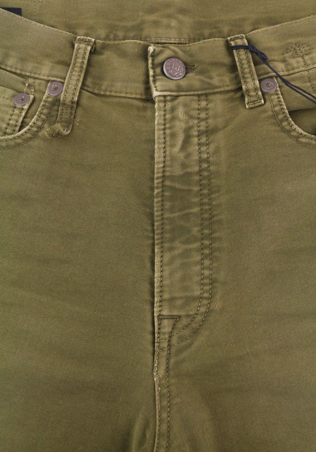 R13 BOYFRIEND 27 Olive Garment Dyed Moleskin Faded FW25 86612 Size 27" / US 4 / IT 40 - 11 Thumbnail