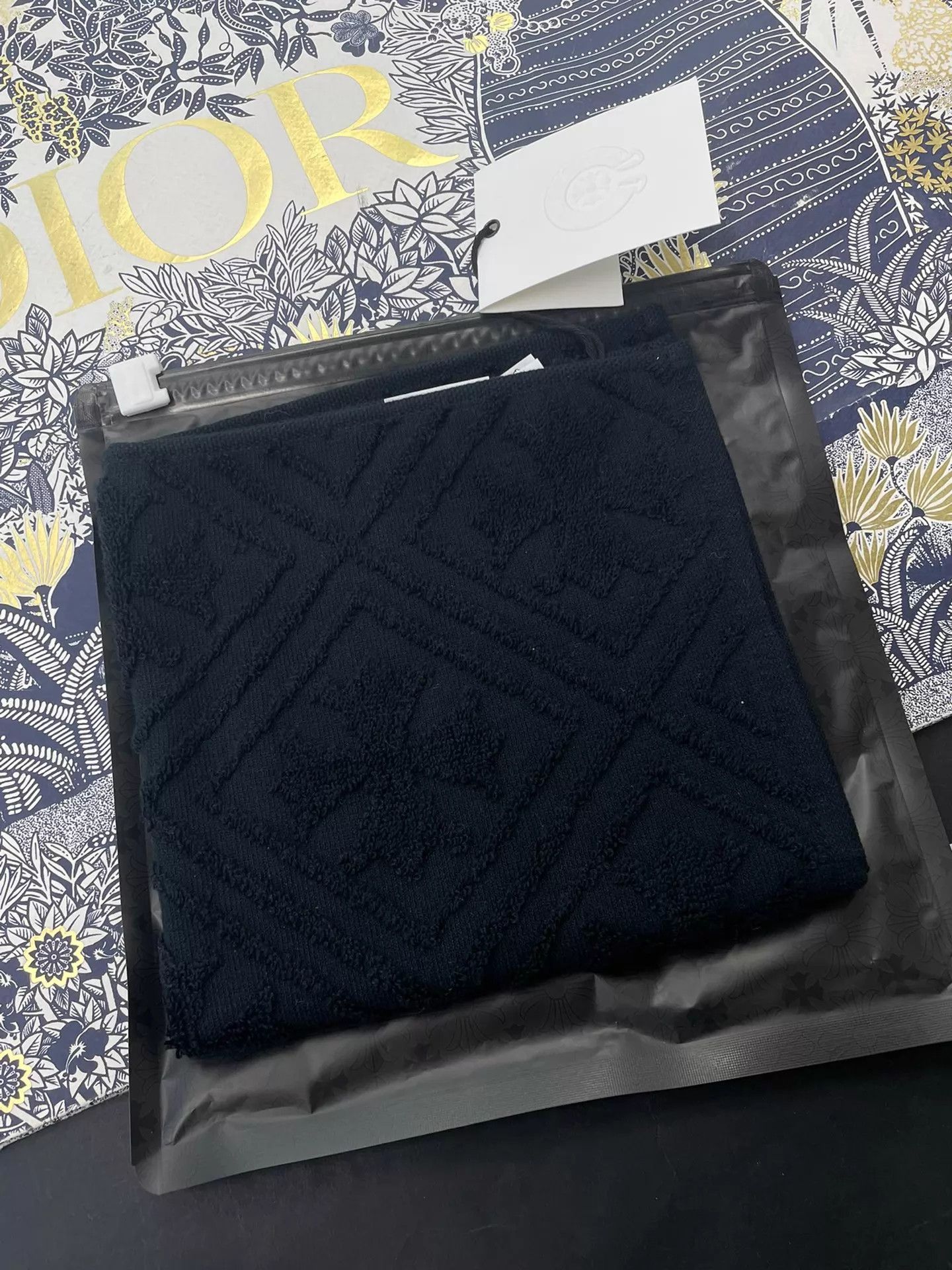 Chrome Hearts Chrome Hearts Black Cross Textured Towel NWT Size ONE SIZE - 1 Thumbnail