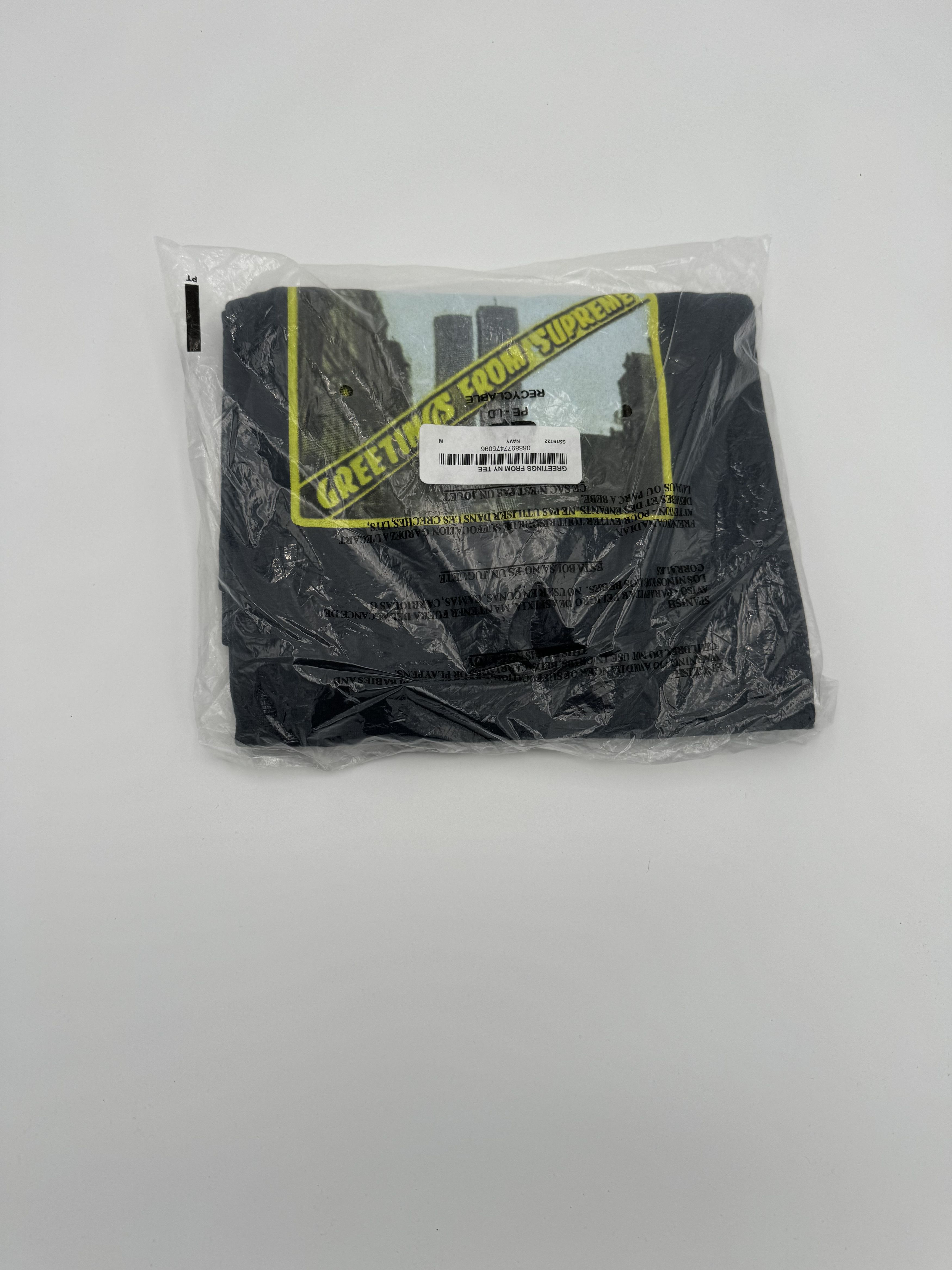 image of Supreme Post Card Greetings in Navy, Men's (Size Medium)
