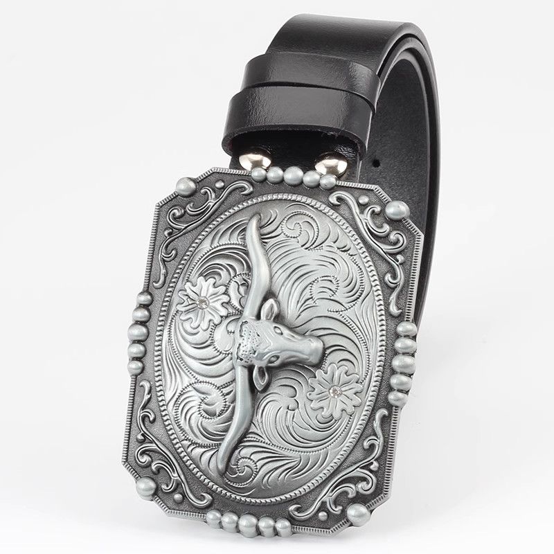 Designer Modern Vintage Belt Riveted Belts Menswear Accessories Size ONE SIZE - 5 Thumbnail