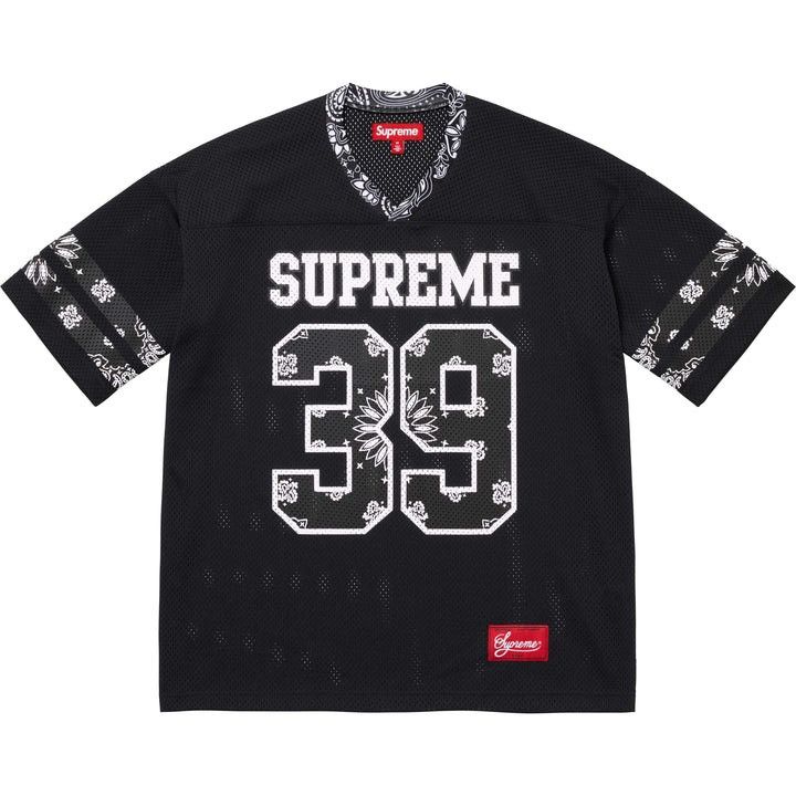 Streetwear × Supreme Supreme Bandana Football Jersey Black