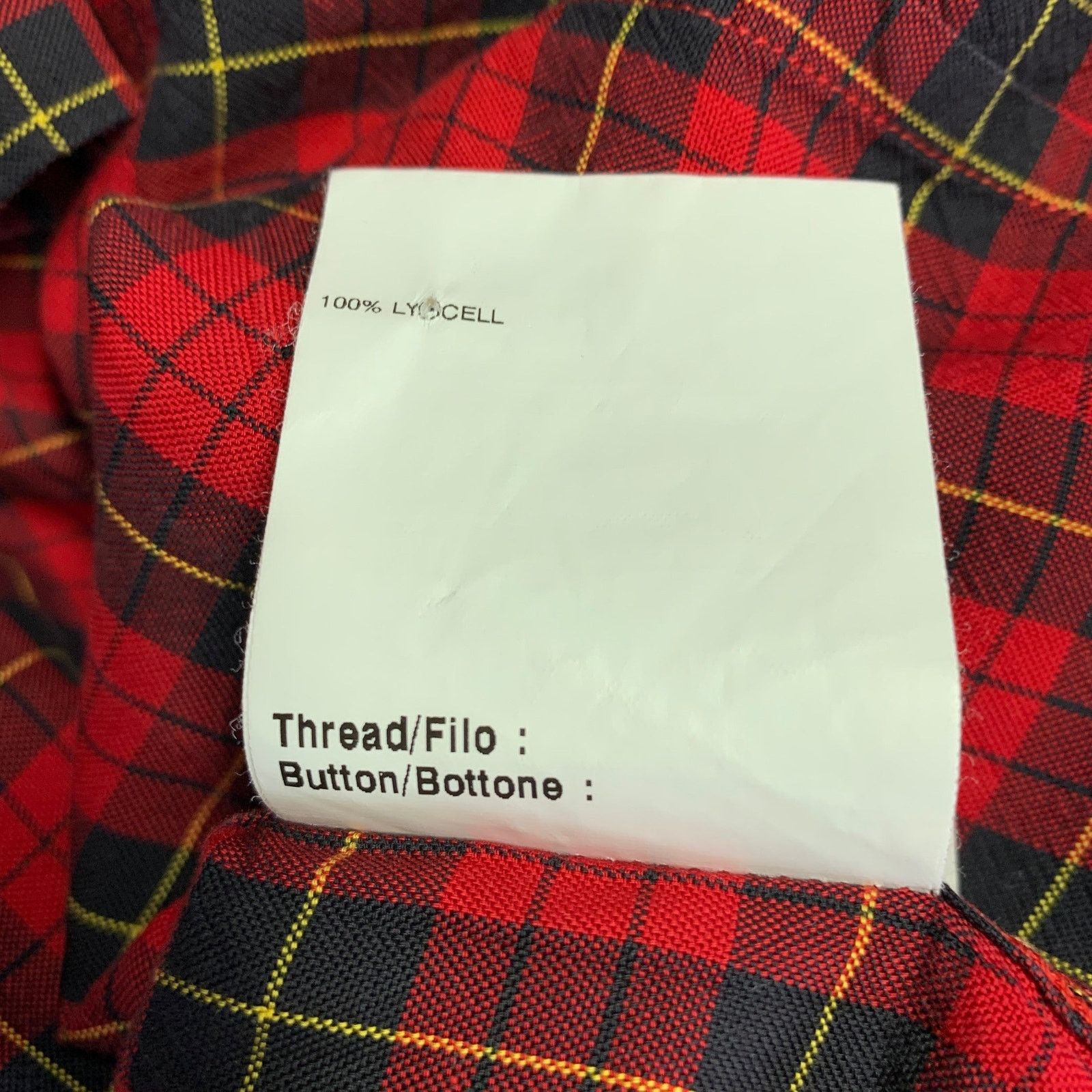 Other Size M Red Black Plaid Lyocell Button Up Long Sleeve Shirt Size US M / EU 48-50 / 2 - 7 Thumbnail