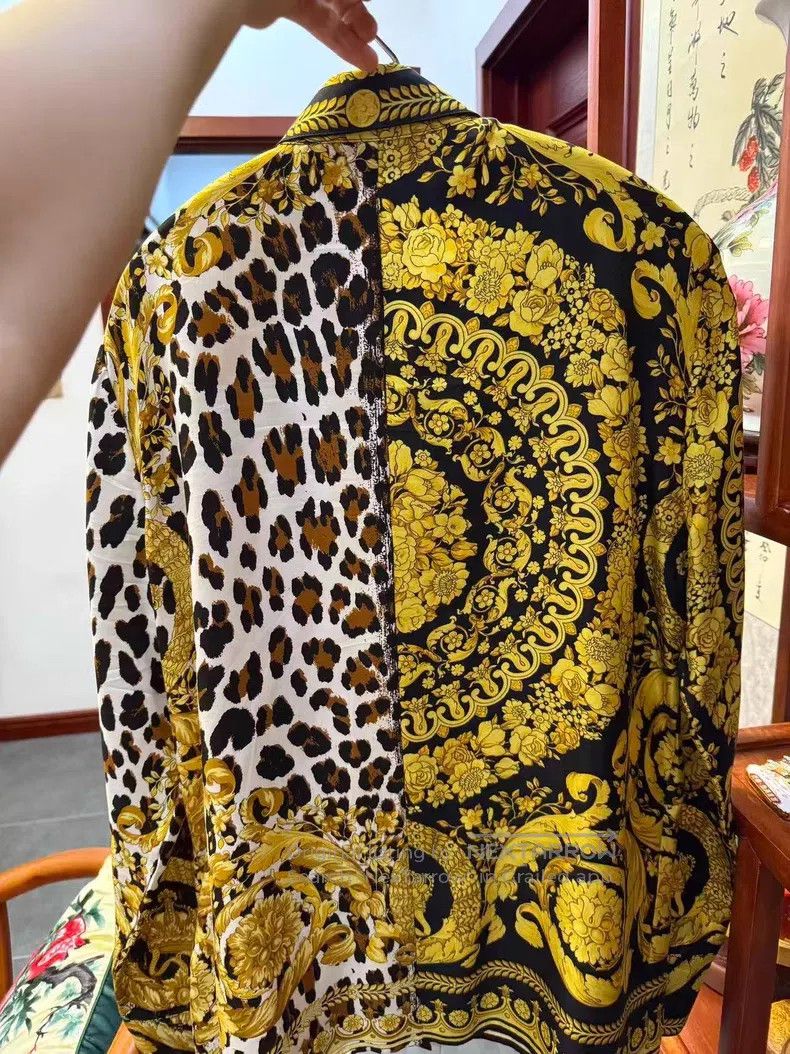Versace Versace Mulberry silk long-sleeved shirt Size US M / EU 48-50 / 2 - 2 Thumbnail