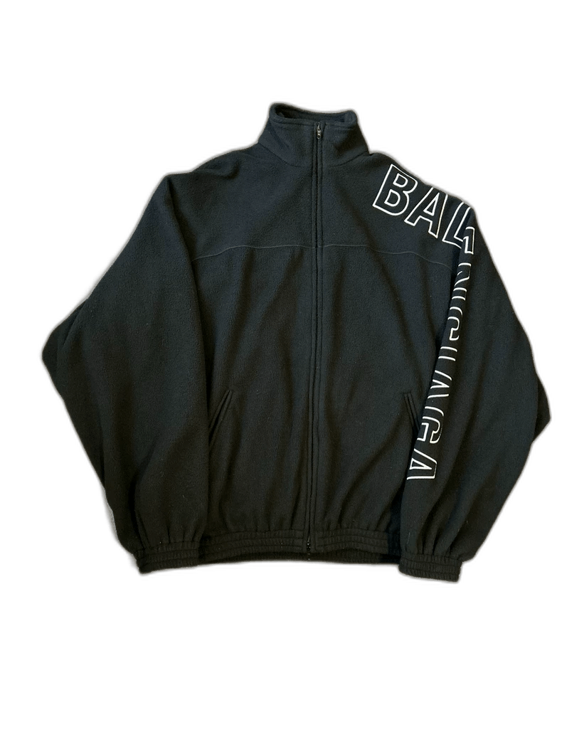 Balenciaga Balenciaga Logo Fleece Jacket with High Collar-yf Size US L / EU 52-54 / 3 - 1 Thumbnail