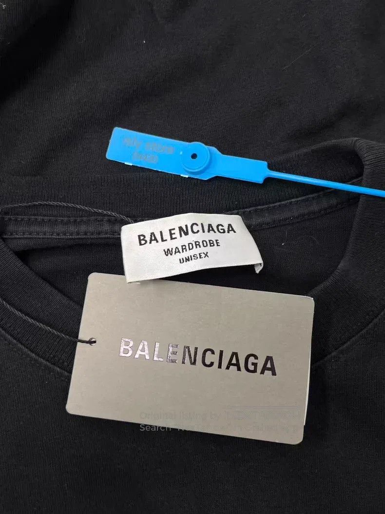 Balenciaga Balenciaga Mosaic Blurred Logo BB Letter Loose Short Sleev Size XS / US 0-2 / IT 36-38 - 5 Thumbnail