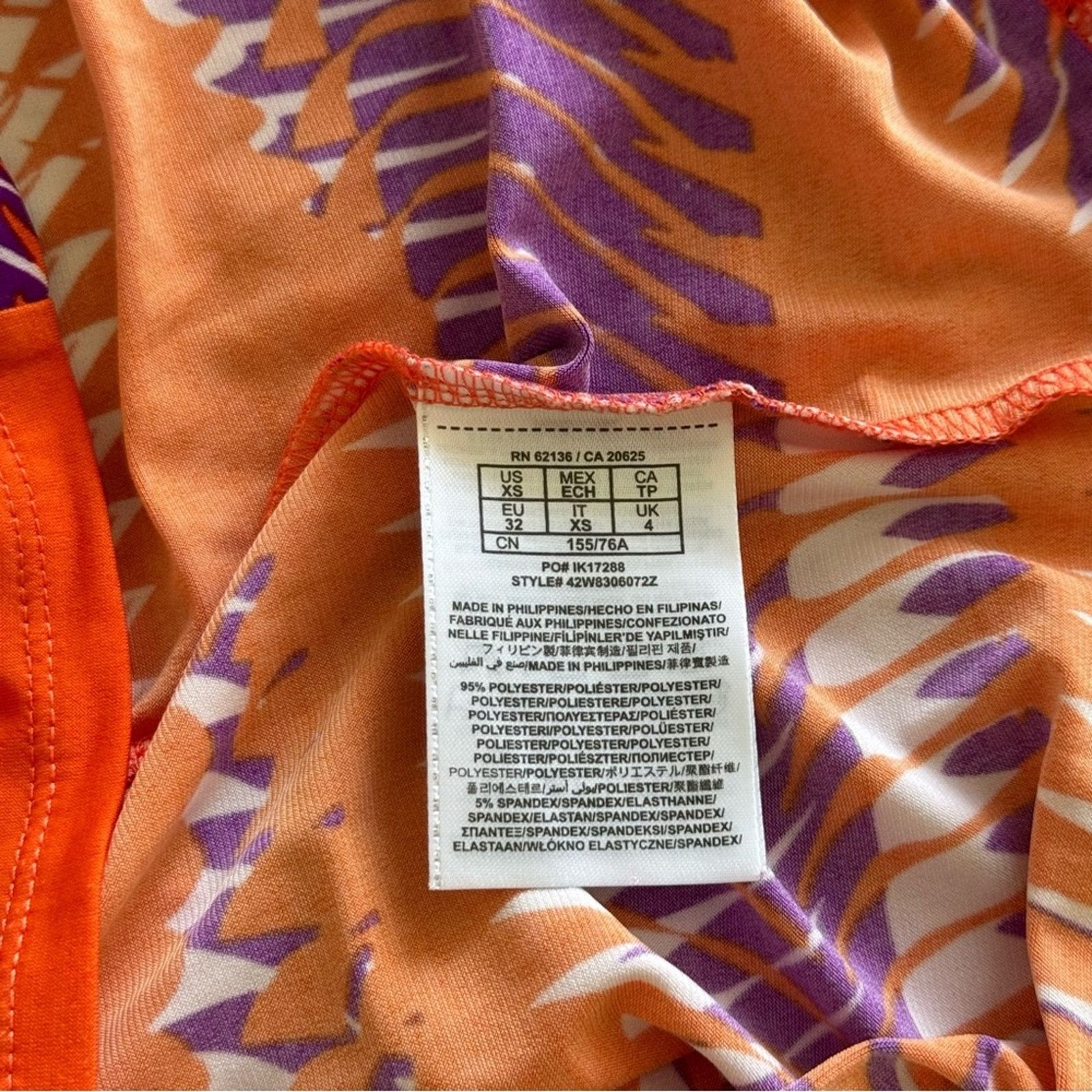 Guess Guess by Marciano Orange and Purple Women's Dress, Size XS Size XS / US 0-2 / IT 36-38 - 10 Thumbnail