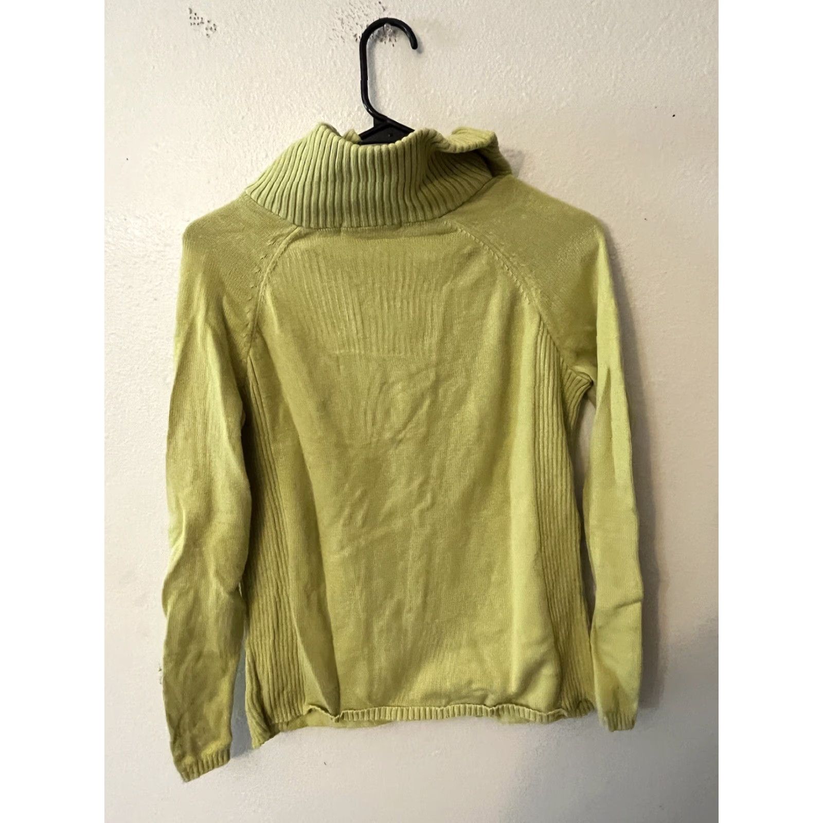Eddie Bauer Eddie Bauer VINTAGE Lime Green Cable-Knit Half Zip Sweater Women Petite Size PXL Casual Pullover Size XL / US 12-14 / IT 48-50 - 2 Thumbnail