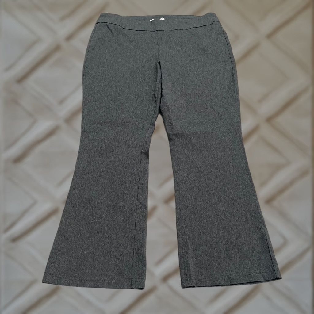 Nanette Lepore Nanette Lepore Bootcut Cropped Pants Womens Large Gray Pull On Stretch 34x25.5 Size 36" / US 14 / IT 50 - 1 Thumbnail