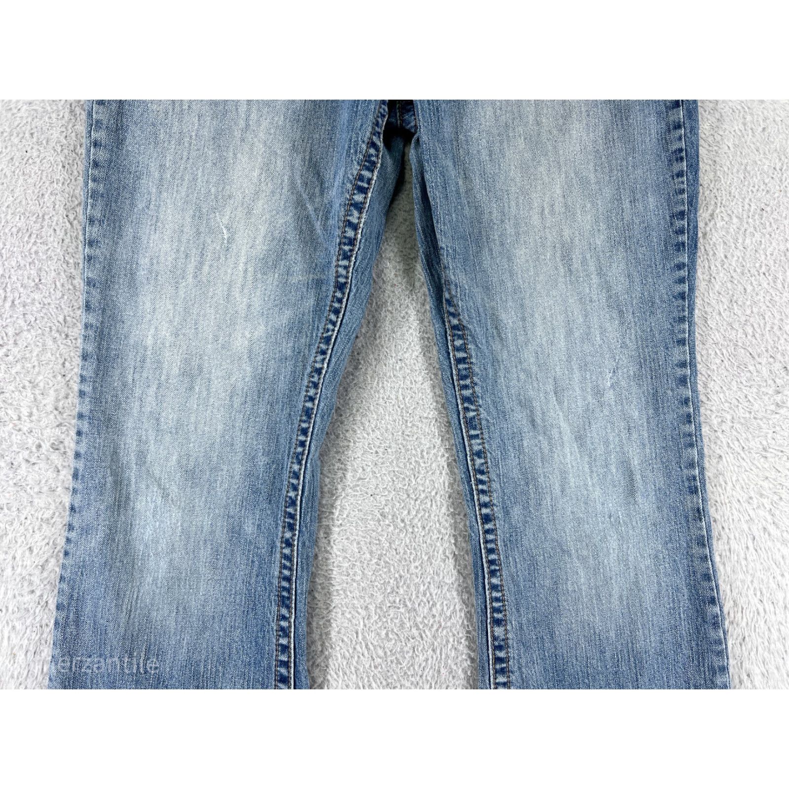 Vintage Maurices Jeans 10 Womens Short Blue Denim Morgan New Boot Embroidered Size 32" / US 10 / IT 46 - 6 Thumbnail