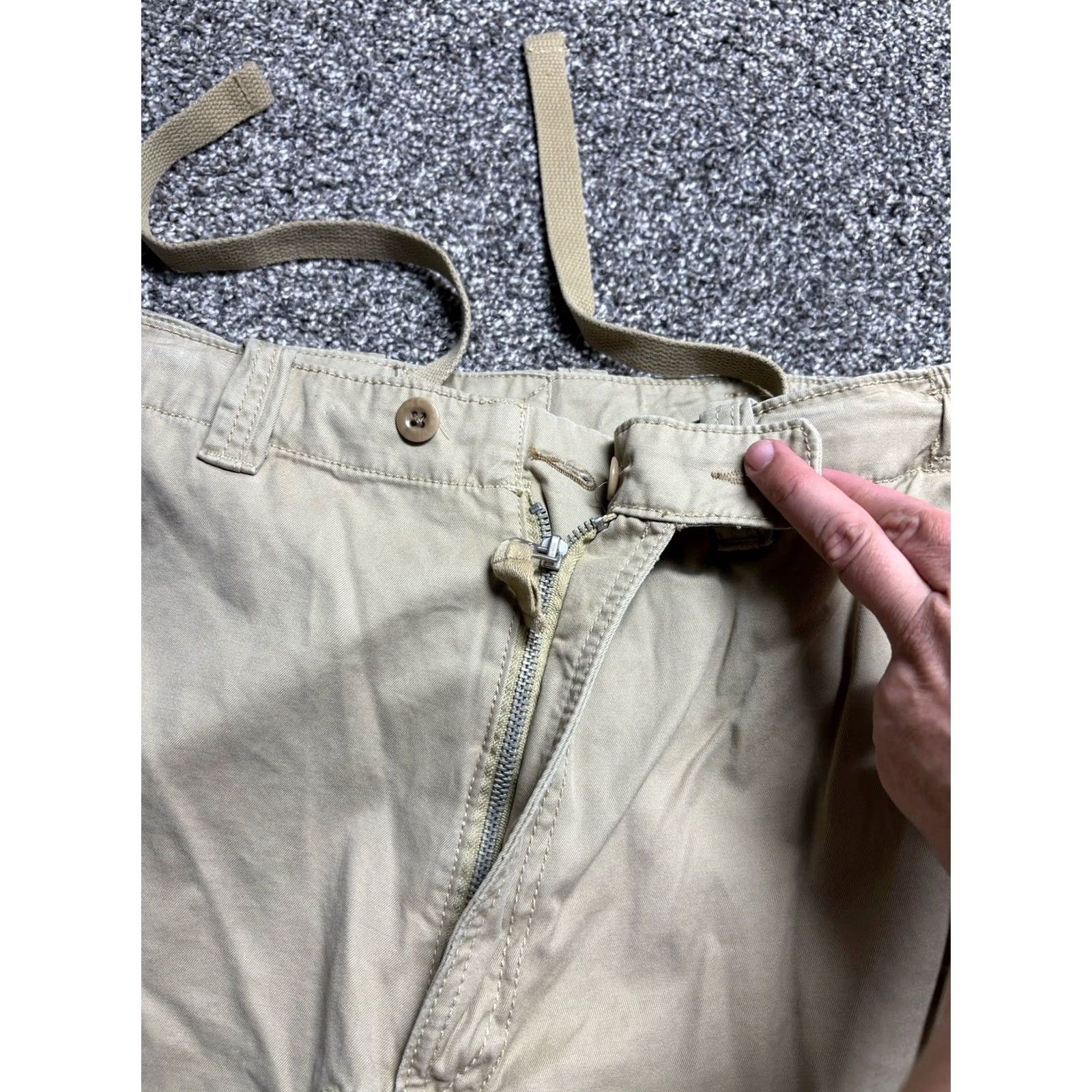 Polo Ralph Lauren Ralph Lauren Military Shorts Mens 1XB Brown Paratrooper Cotton Chino Zip Front Flat Front Pockets Casual 40 Regular Size 40 6in Inseam Size US 40 / EU 56 - 6 Thumbnail