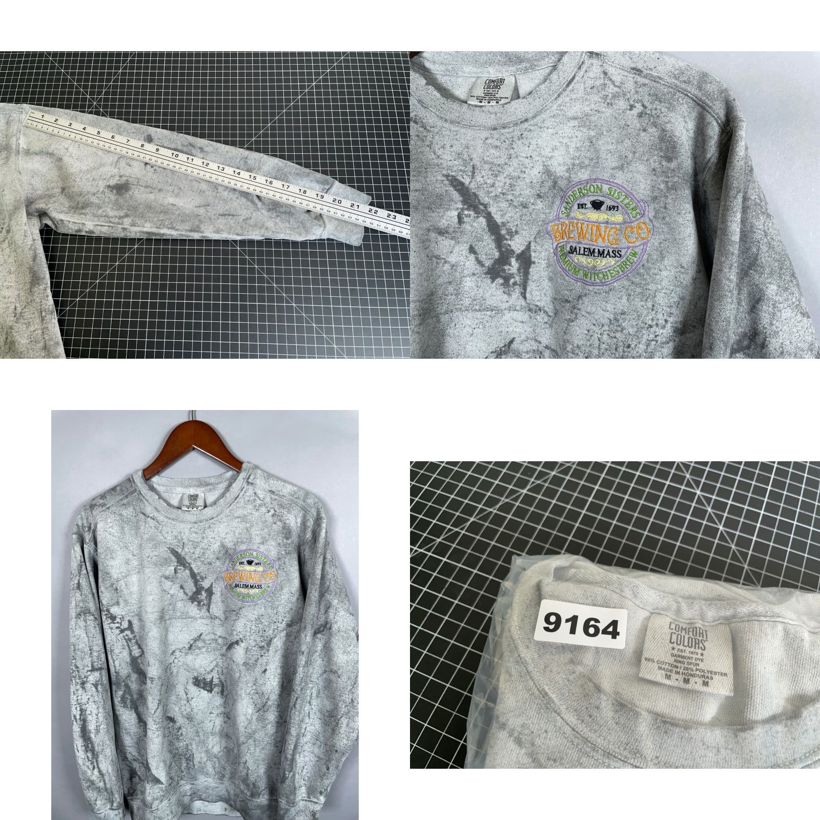 Comfort Colors Comfort Colors Hocus Pocus Sanderson Sisters Brewing Sweatshirt Adult Medium Gray Graphic Print Long Sleeve Crew Neck Retro Halloween Mens Size US M / EU 48-50 / 2 - 8 Thumbnail