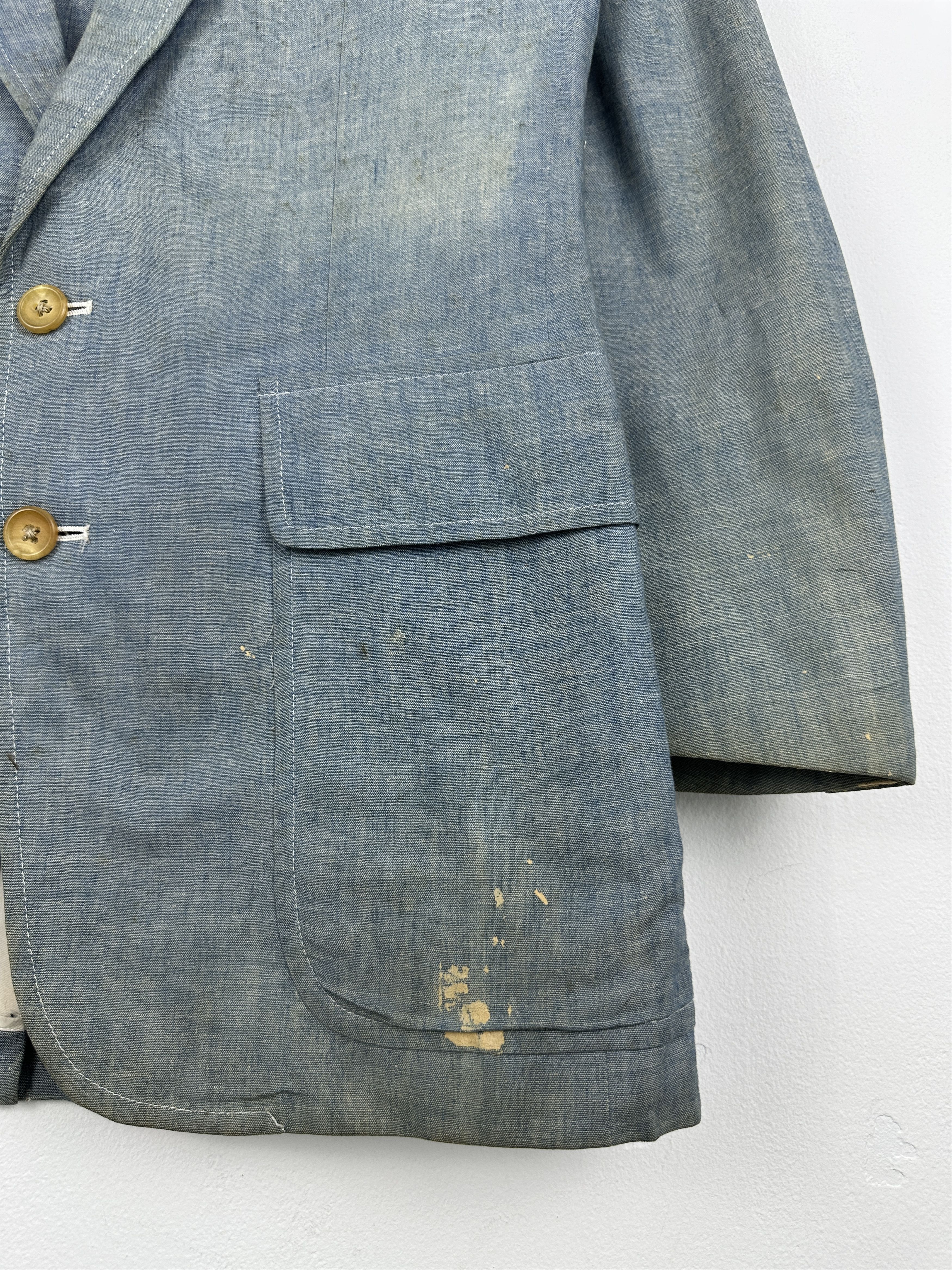 Polo Ralph Lauren Vintage Polo Ralph Lauren Linen Blazer Jacket Blue Size US S / EU 44-46 / 1 - 11 Thumbnail