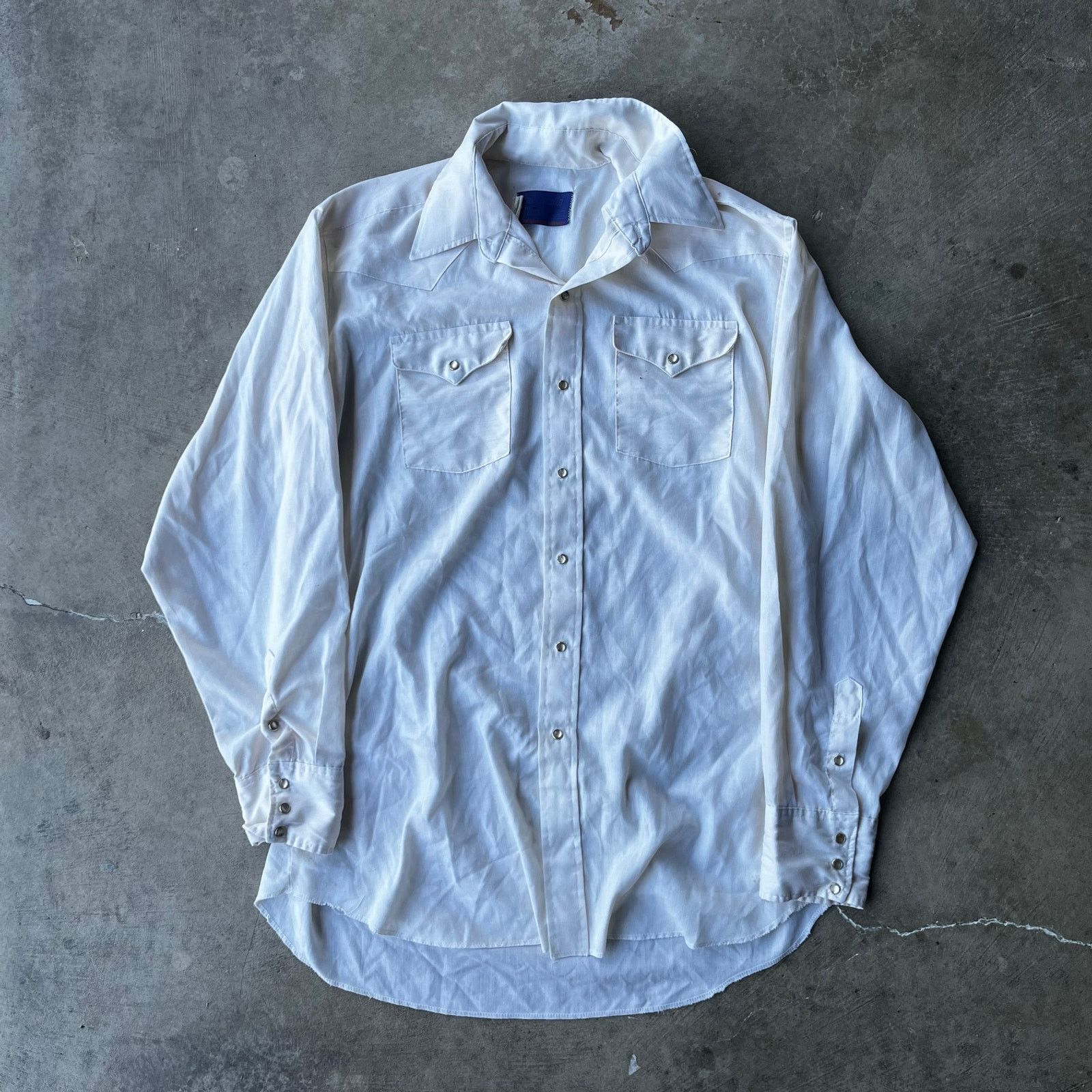 Vintage VTG PANHANDLE SLIM PEARLSNAP BUTTONDOWN SHIRT MENS XL WHITE Size US XL / EU 56 / 4 - 1 Thumbnail