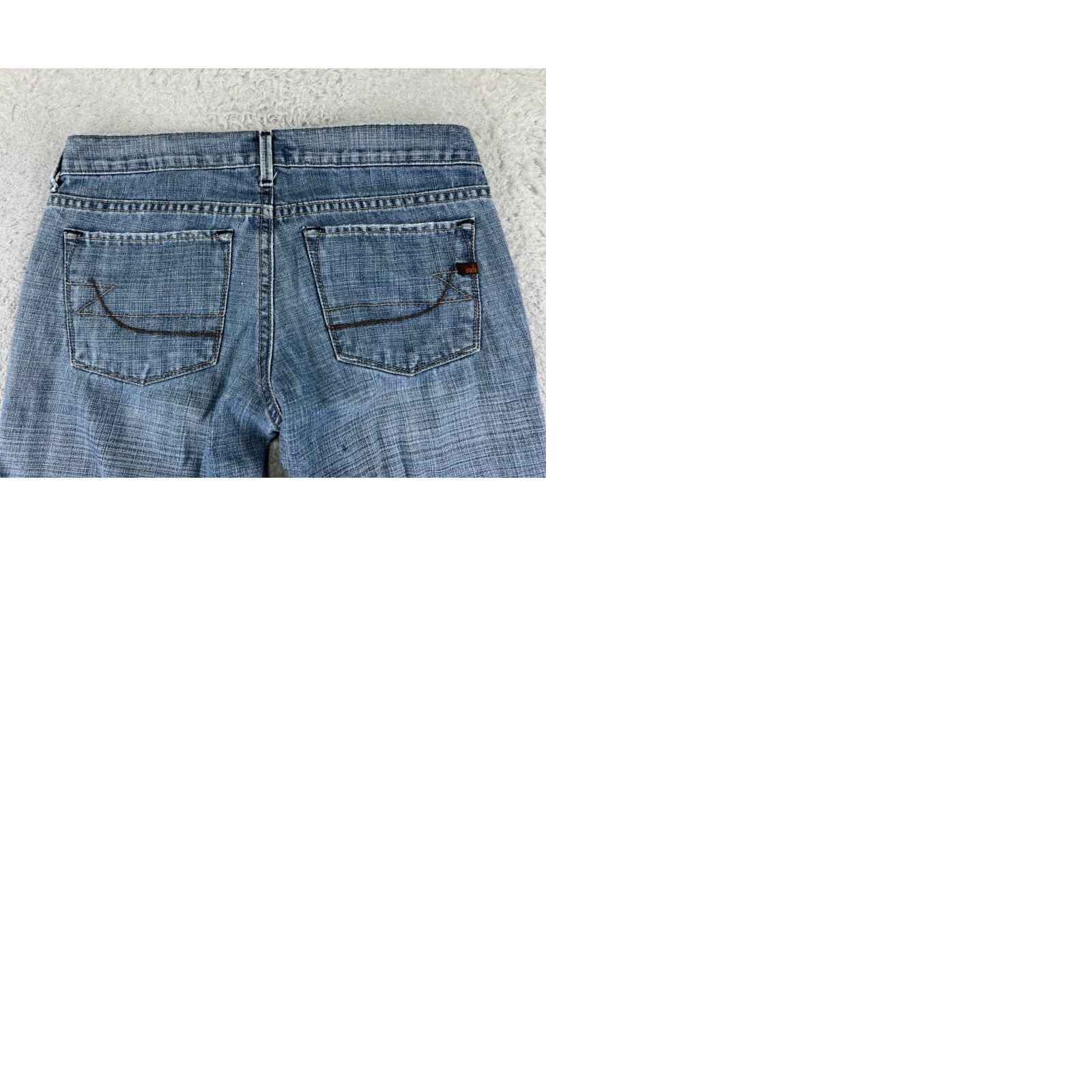Vintage Shyanne Jeans Womens 29 Blue Denim Flared Low Rise Distressed 29x30 Pants Regular Jeans Womens Boys Girls Mens Size 29" - 10 Thumbnail