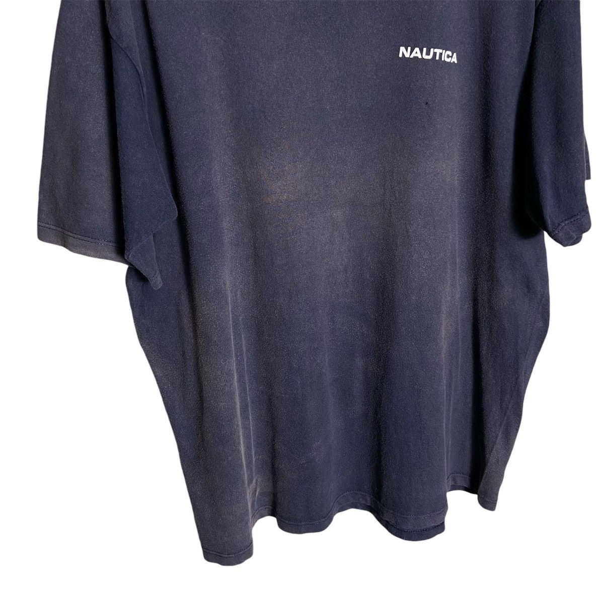 Nautica × Vintage Vintage 90s Nautica Sailing Gear Flag Distressed T-Shirt Size US XL / EU 56 / 4 - 7 Thumbnail