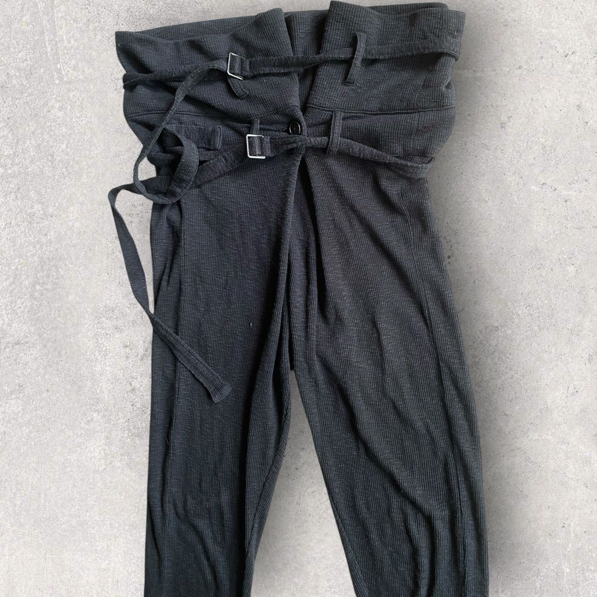 Ann Demeulemeester Ribbed Bondage Sweatpants Size 28" / US 6 / IT 42 - 1 Thumbnail