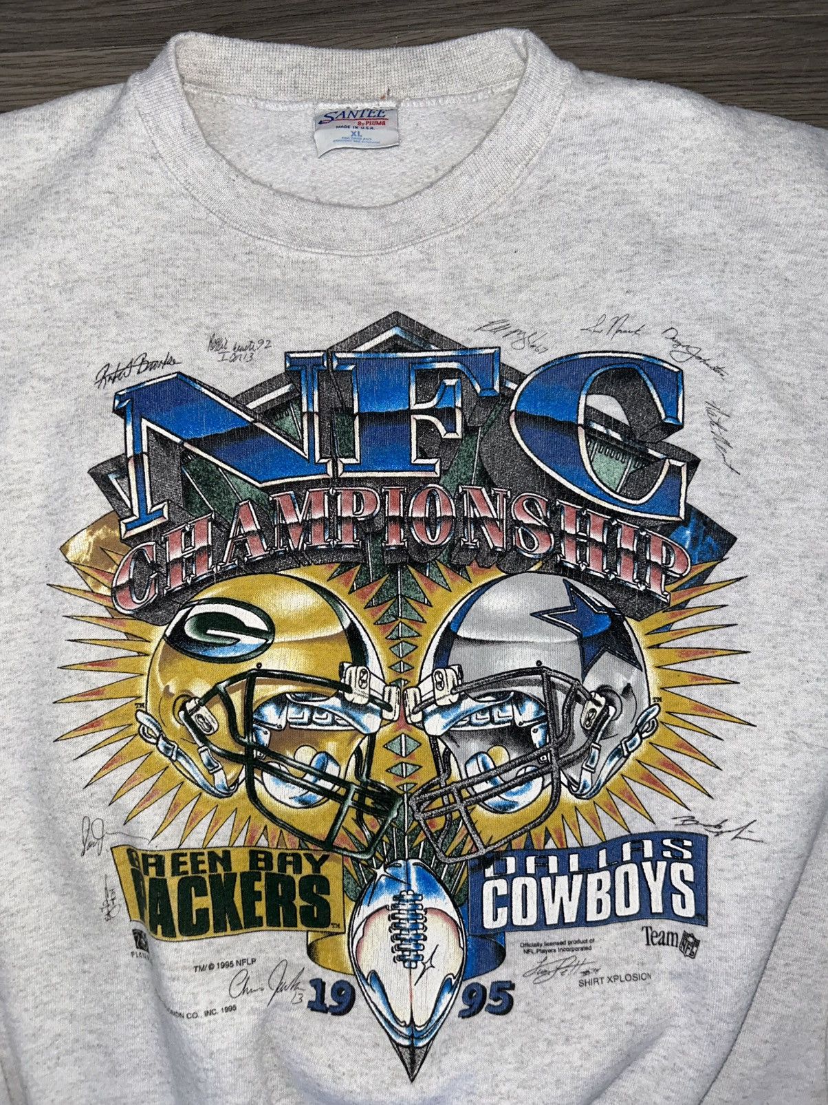 NFL × Vintage Vintage 1995 Superbowl Graphic Crewneck Sweatshirt Size US XL / EU 56 / 4 - 2 Thumbnail