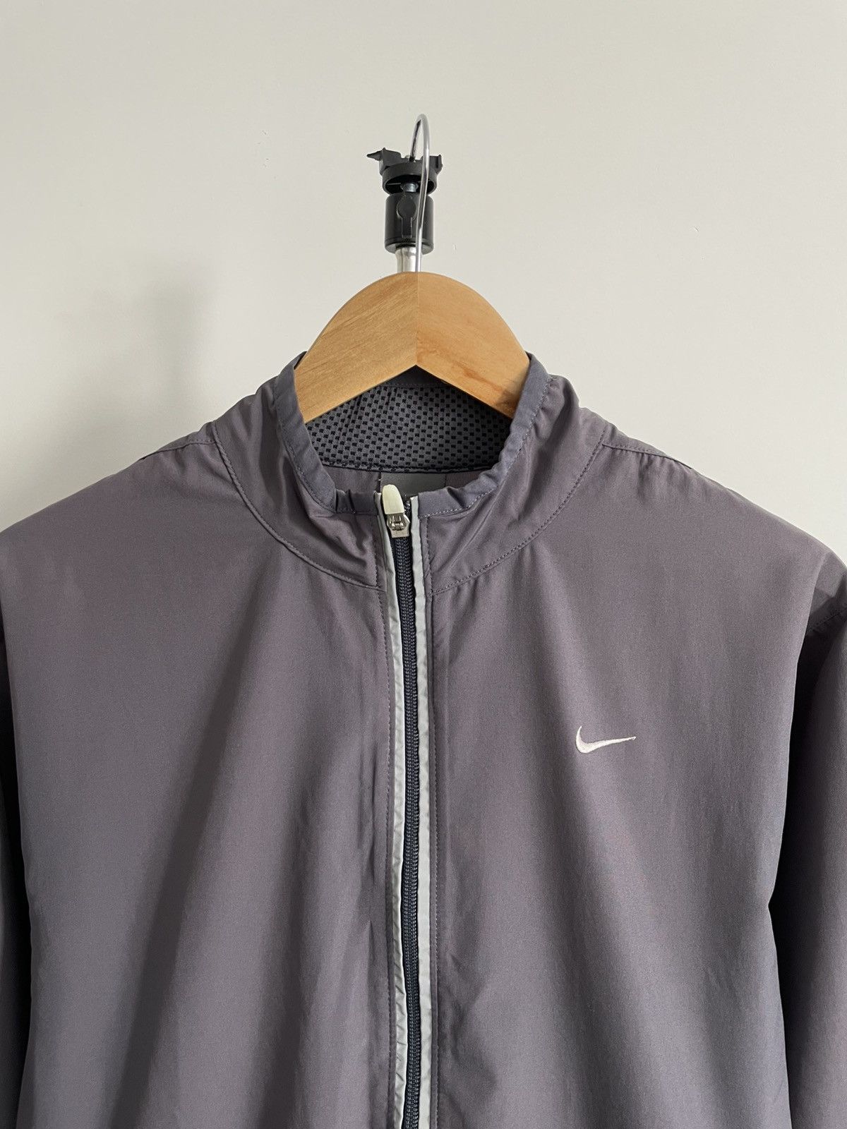 Nike Vintage 00’s Nike Y2K Gray Track Jacket Swoosh RARE Size US S / EU 44-46 / 1 - 4 Thumbnail