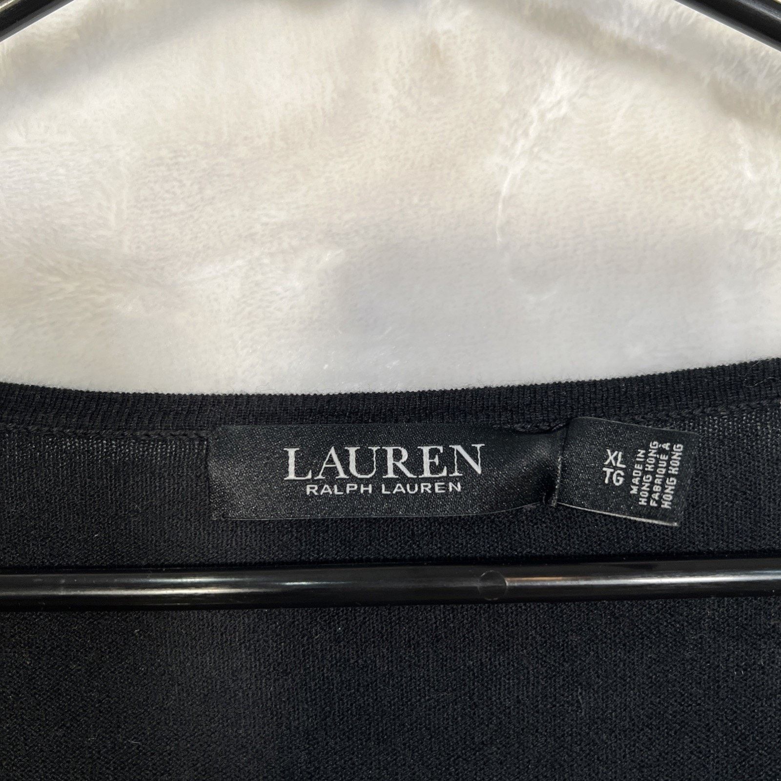 Lauren Ralph Lauren Black Label Ralph Lauren Women's Black Top Silver Buttons Size XL / US 12-14 / IT 48-50 - 2 Thumbnail