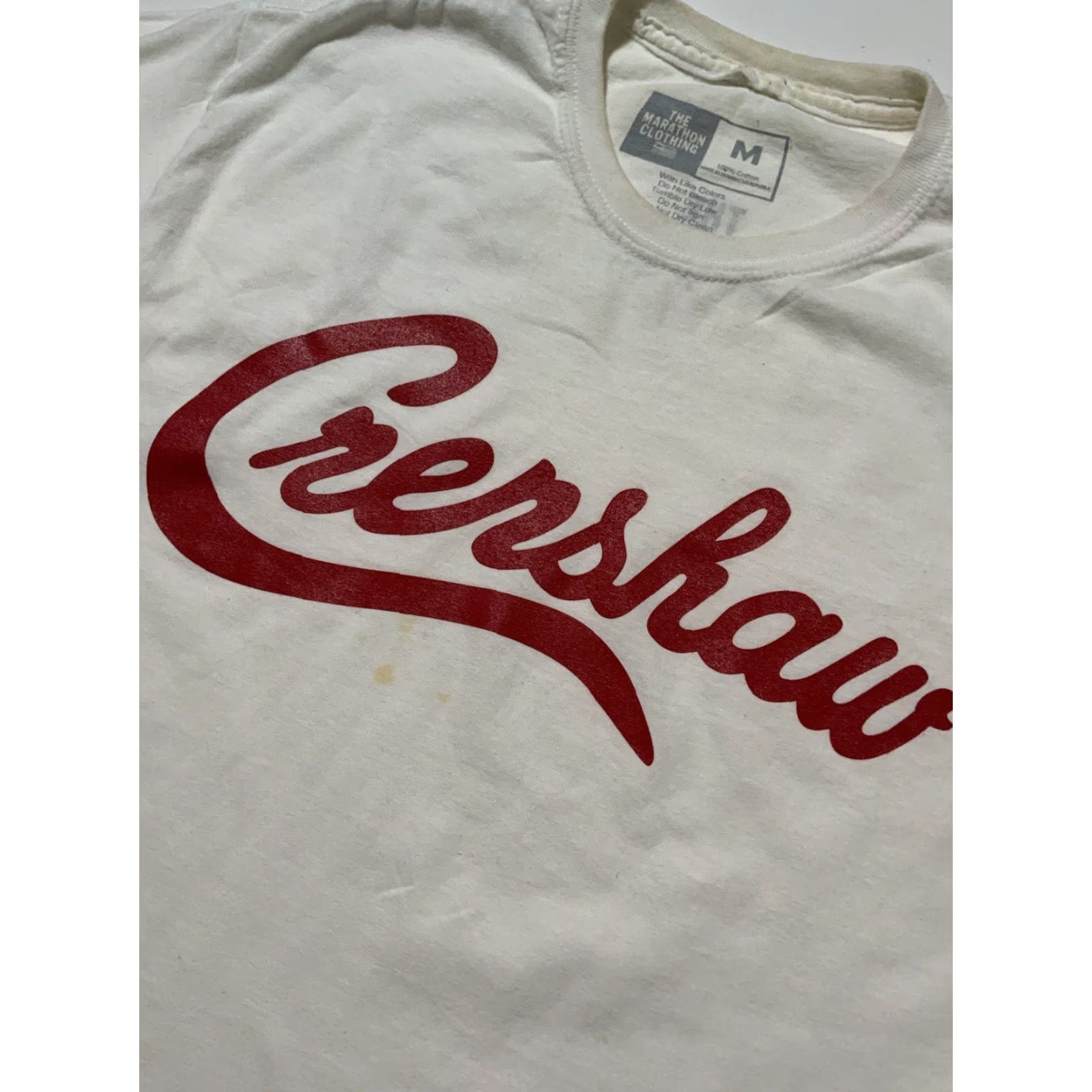 Vintage VINTAGE The Marathon Clothing Crenshaw Nipsey Hussle White/Red Crew S/S T-Shirt Sz. M Mens T-Shirt White Crew Neck 40" Chest 28" Length Size US M / EU 48-50 / 2 - 5 Thumbnail
