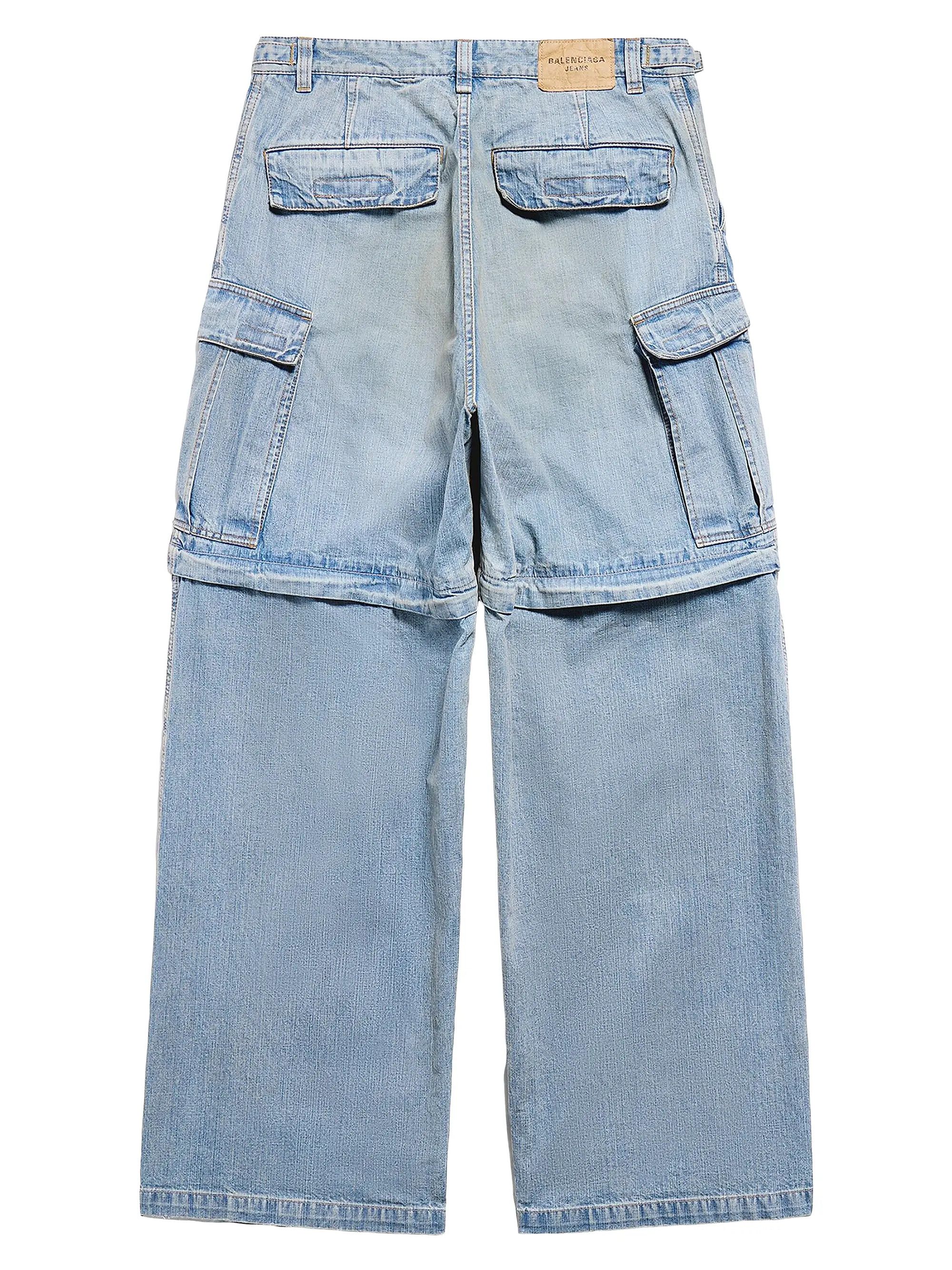Balenciaga o1bcso1str1025 Cargo Pants in Blue Size US 30 / EU 46 - 2 Thumbnail
