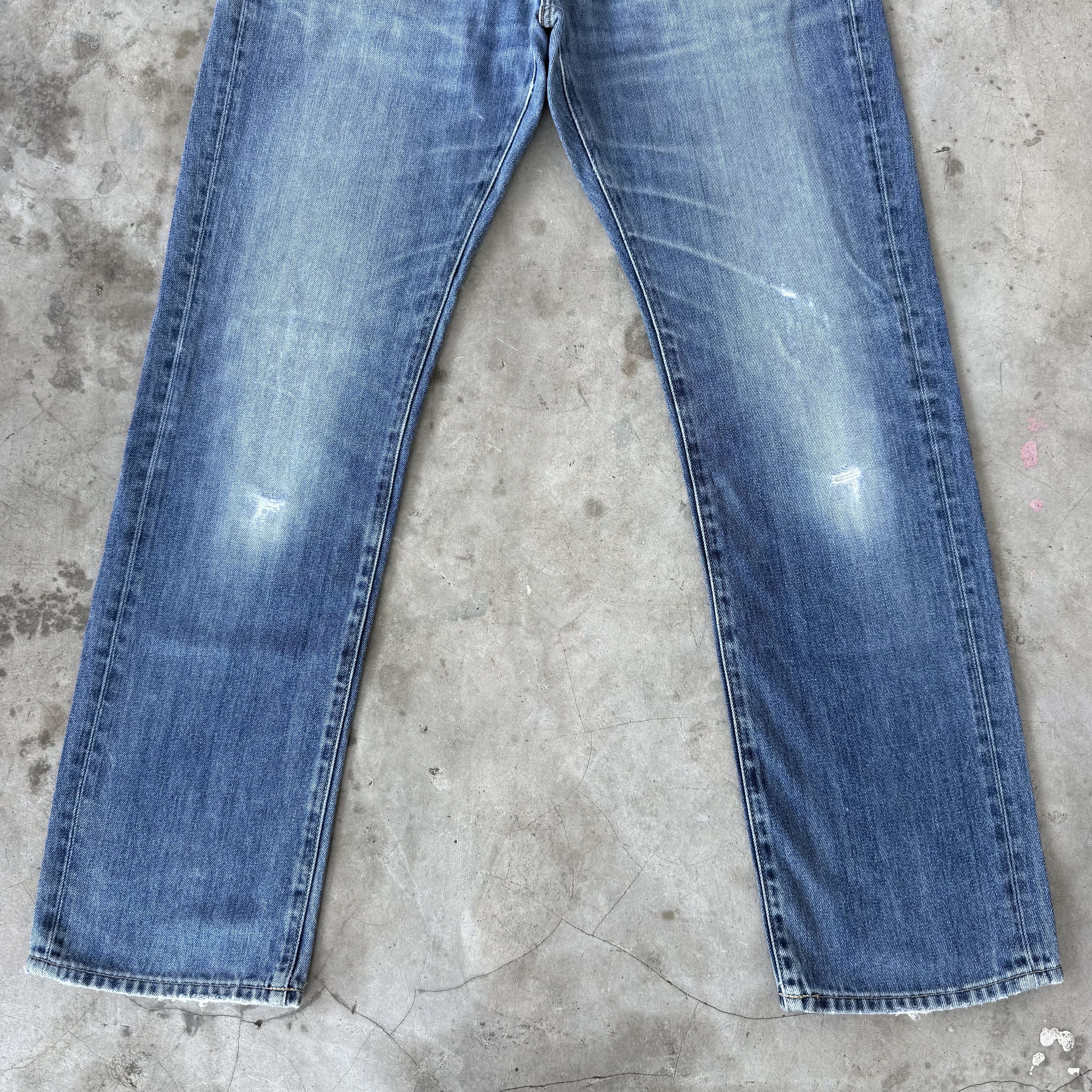 Japanese Brand W37x33 Vintage Japanese Stone Wash Faded Denim Jean Size US 37 - 4 Thumbnail