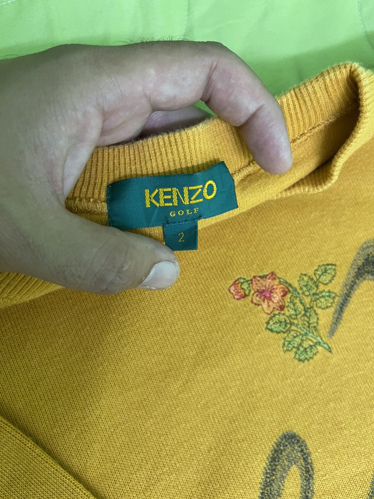 Kenzo Vintage Kenzo Golf Embroidered Floral Logo Sweatshirt Size US M / EU 48-50 / 2 - 14 Thumbnail