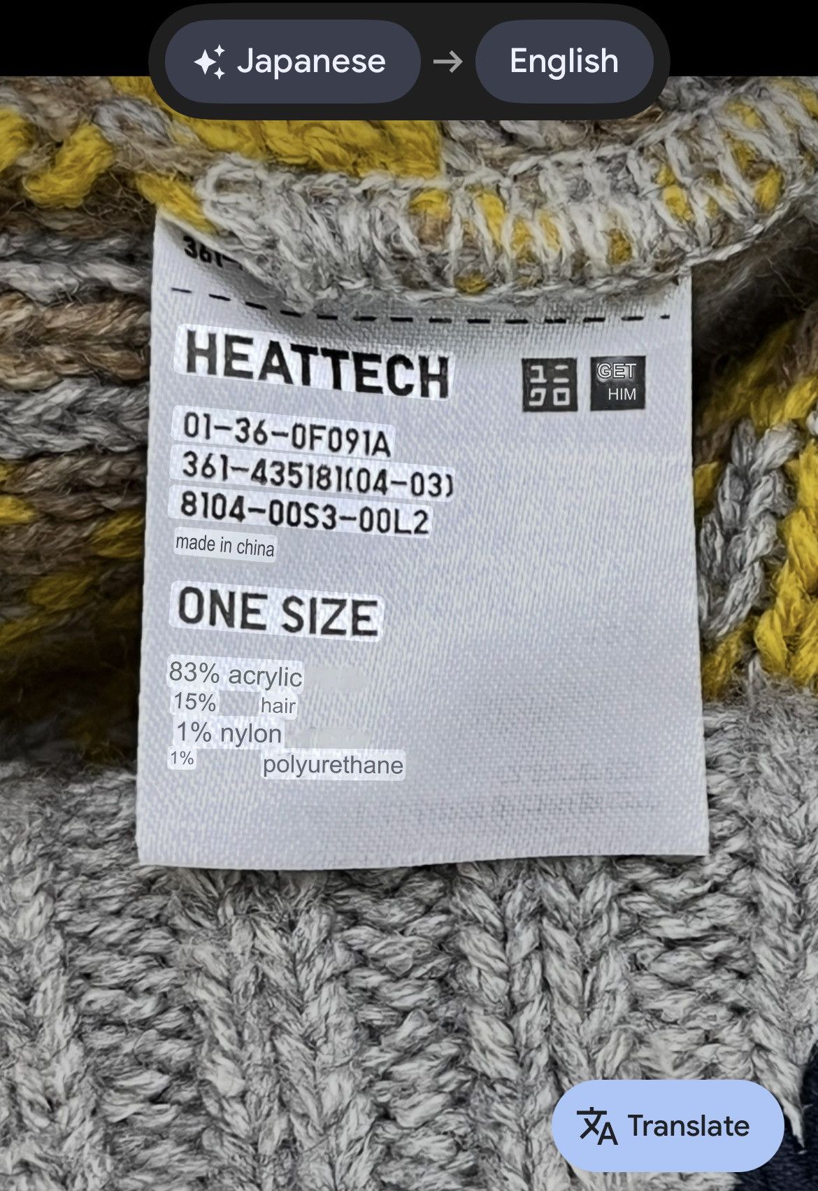 JW Anderson × Uniqlo JW Anderson x Uniqlo Heattech Argyle Beanie - One Size Size ONE SIZE - 6 Thumbnail